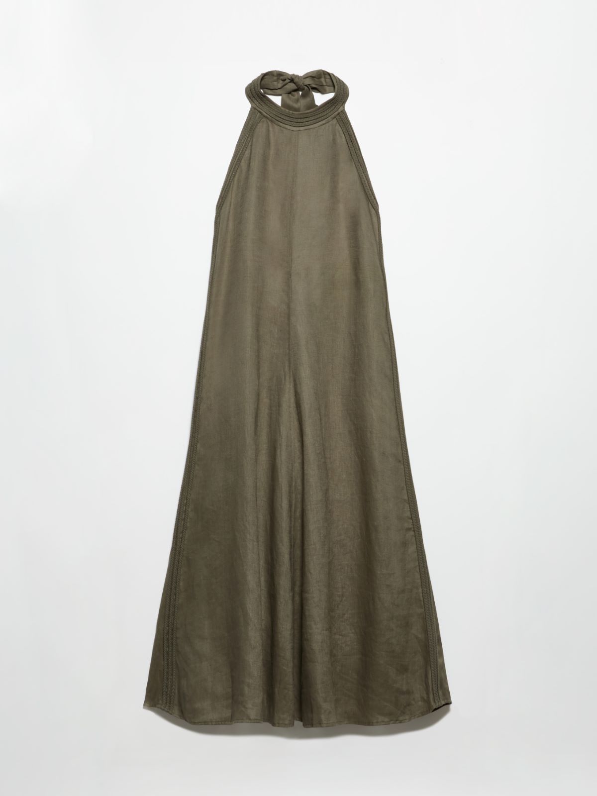 Passementerie linen dress - KAKI - MAX&Co. - 5