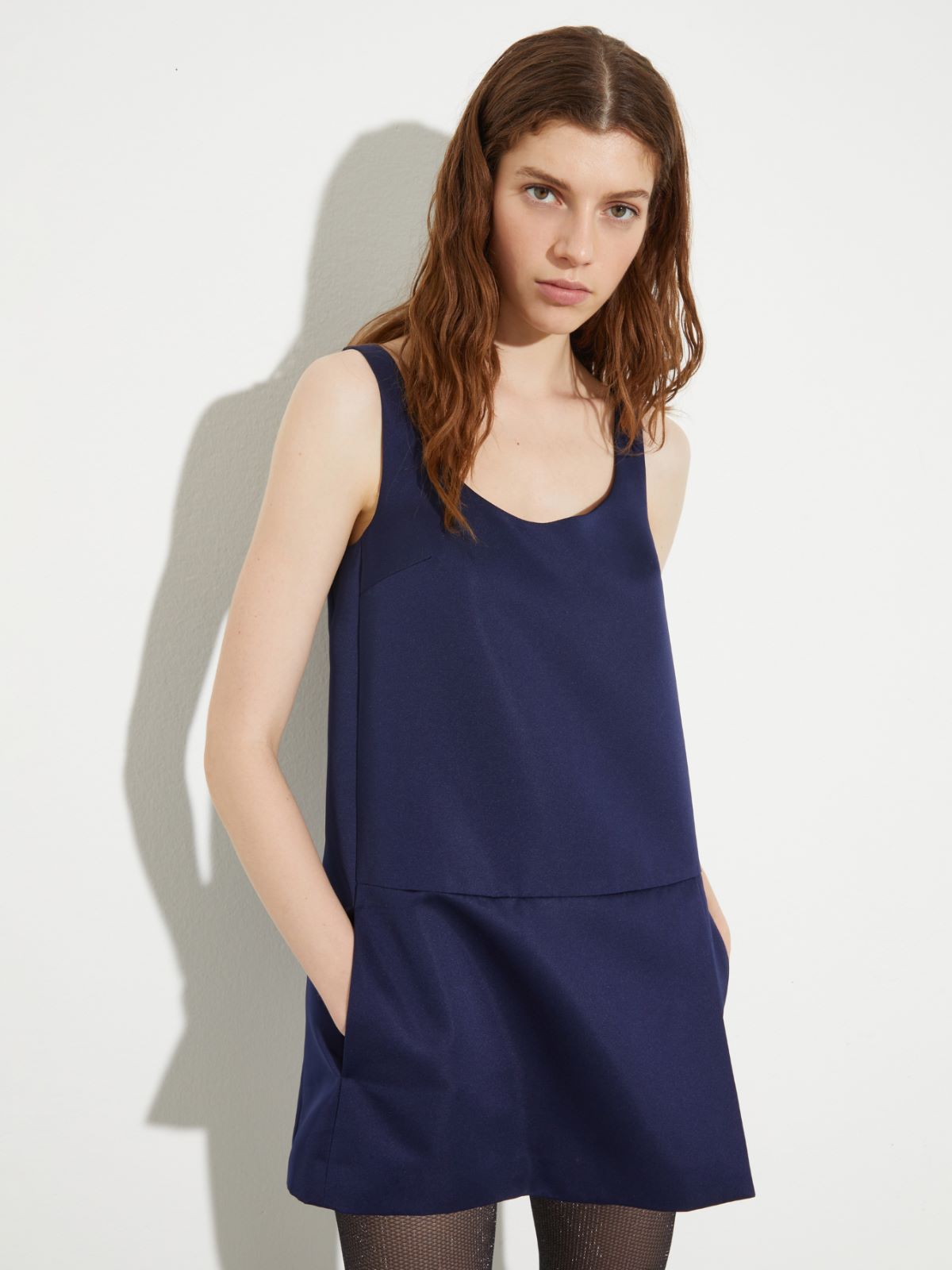 Minidress in duchesse satin - BLU - MAX&Co.