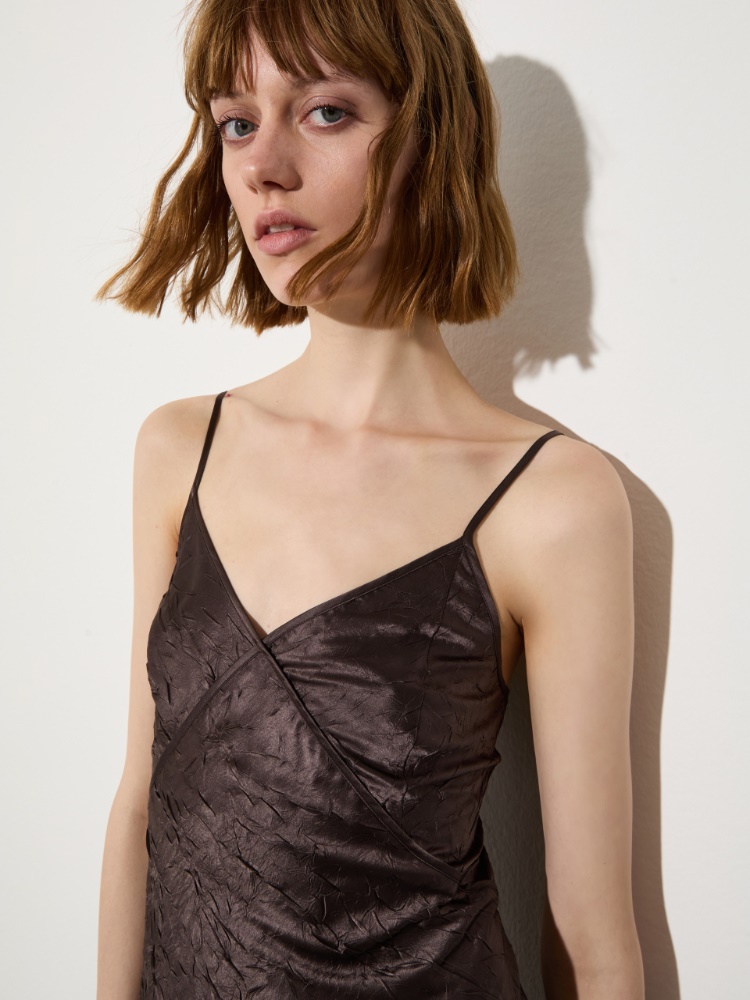 Crinkled satin slip dress - MAX&Co. - 3