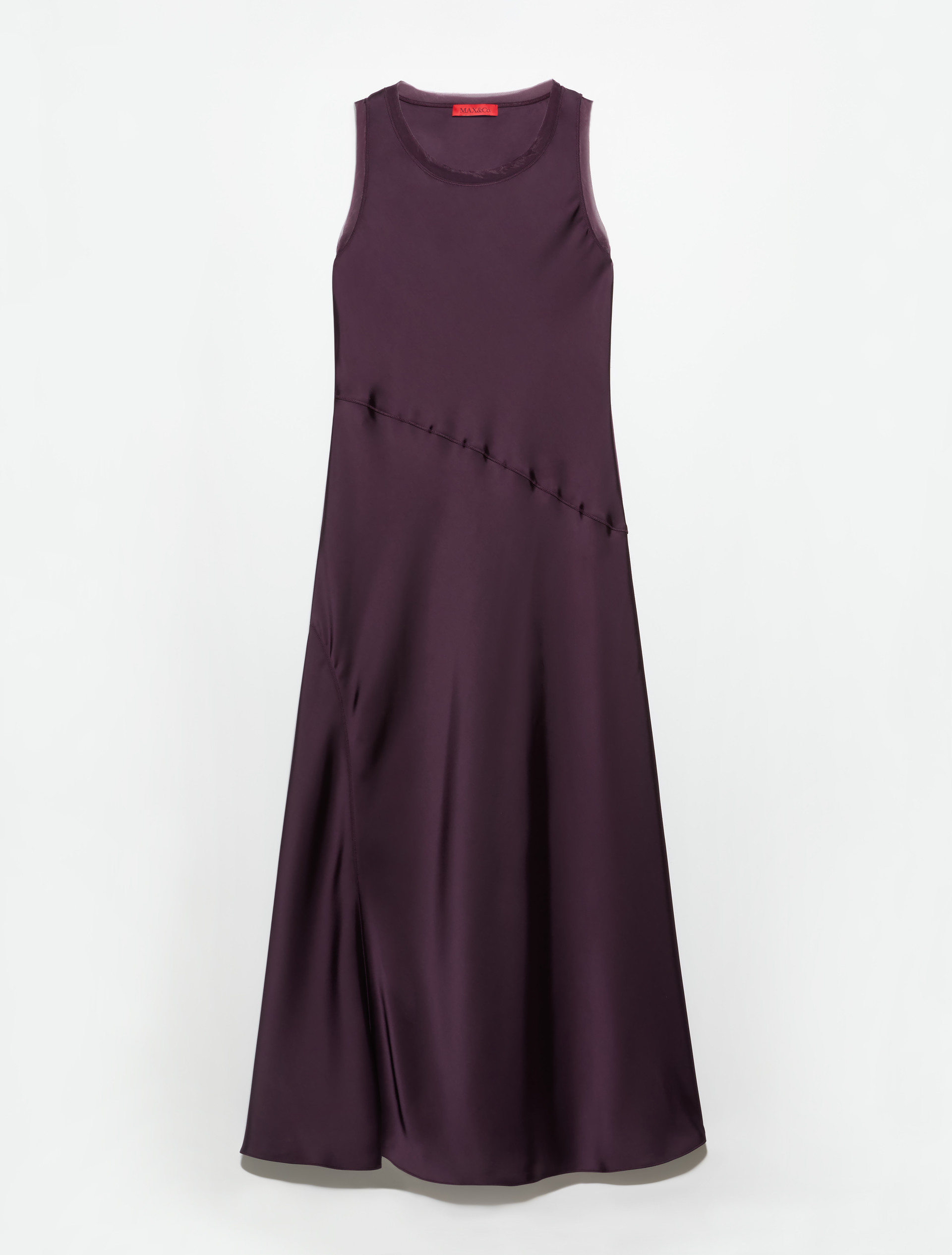 Fluid satin shift dress - AUBERGINE - MAX&Co. - 5
