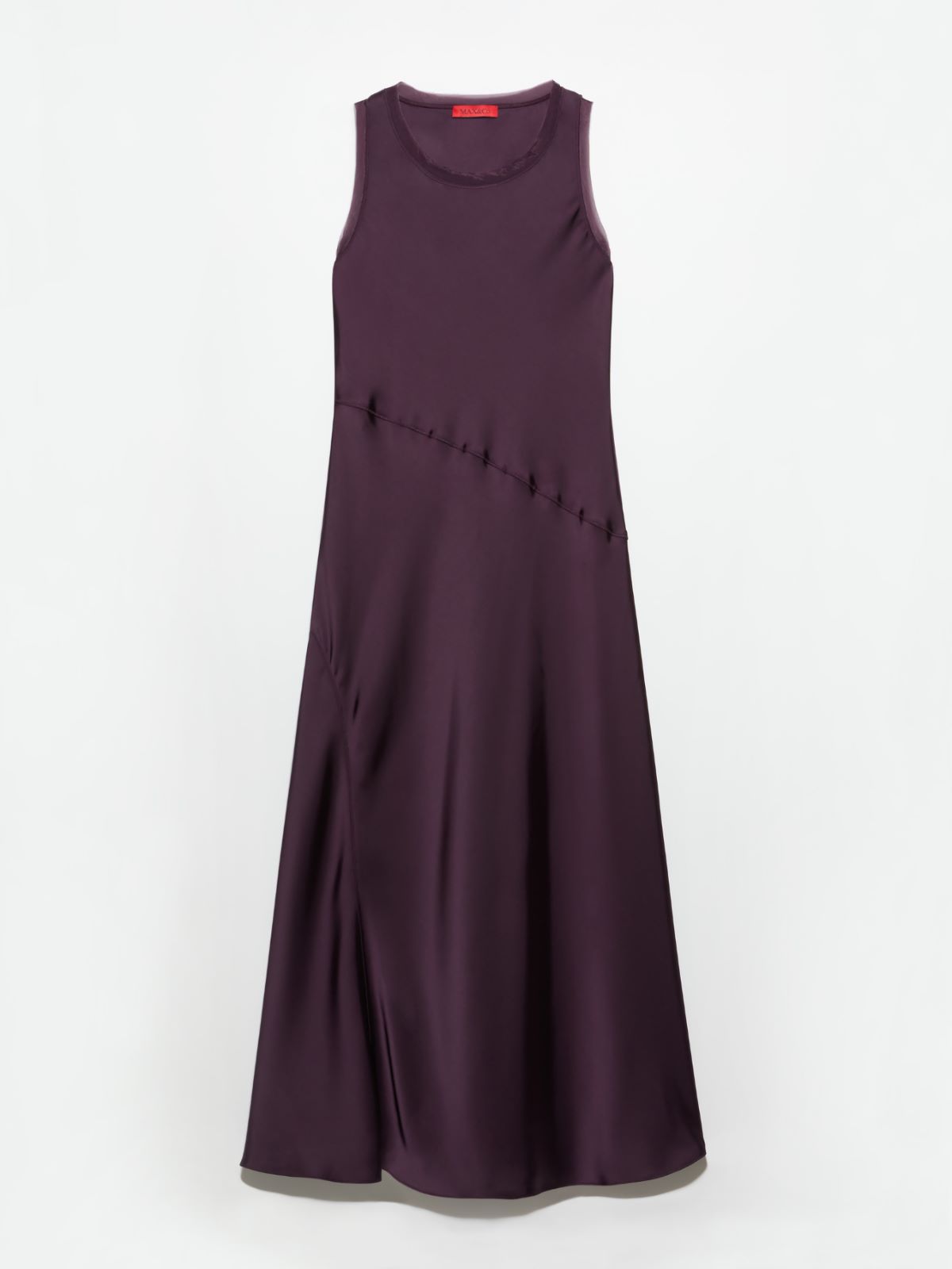 Fluid satin shift dress - AUBERGINE - MAX&Co. - 5