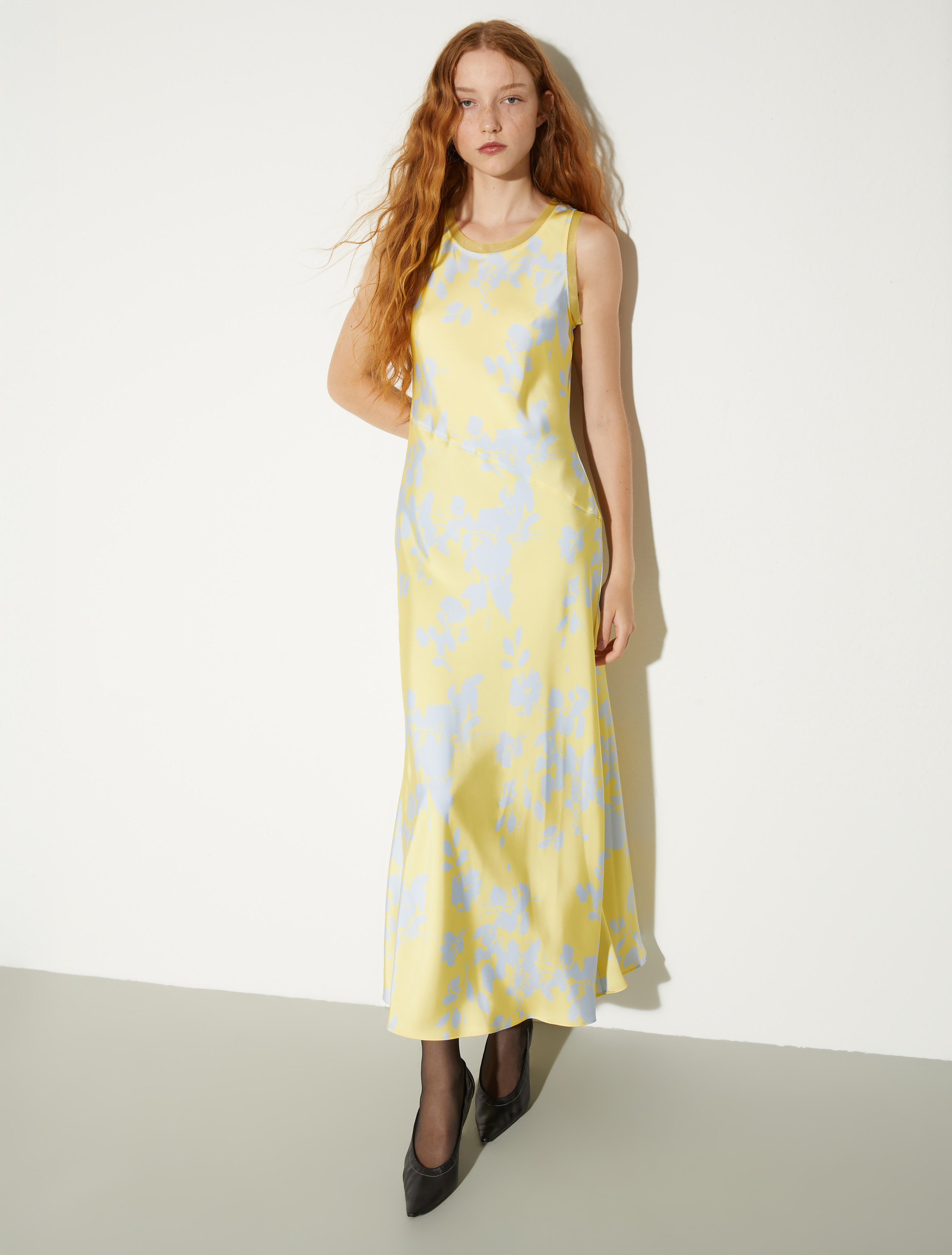 Fluid satin shift dress - LEMON - MAX&Co.