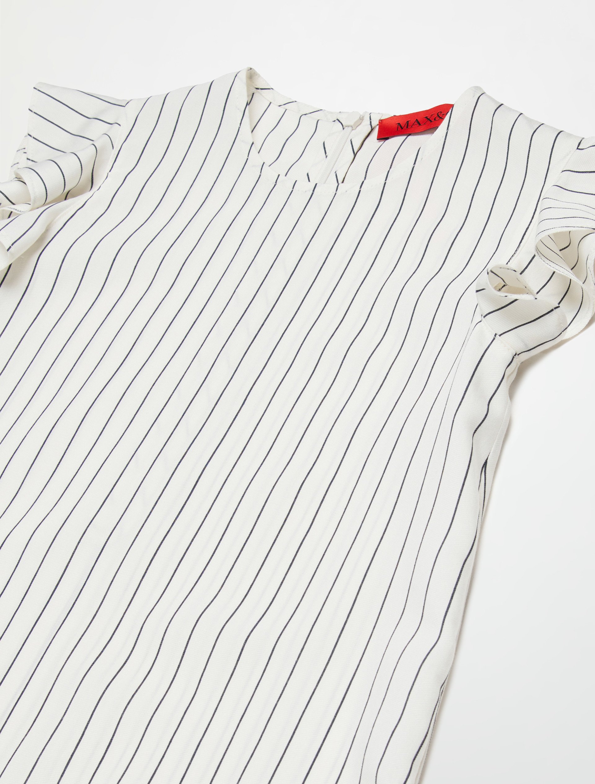 Vestido de rayas con logo KID - WHITE - MAX&Co.