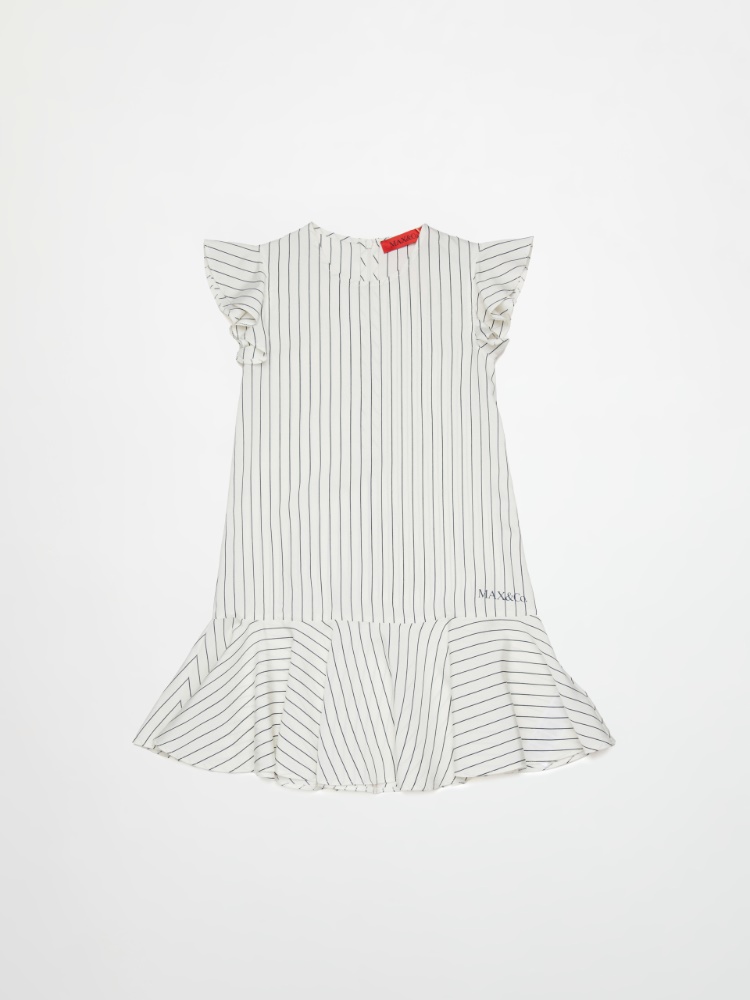Vestido de rayas con logo KID - WHITE - MAX&Co.