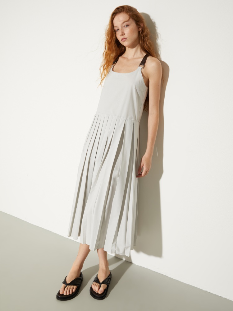 Pleated poplin midi dress - MAX&Co.