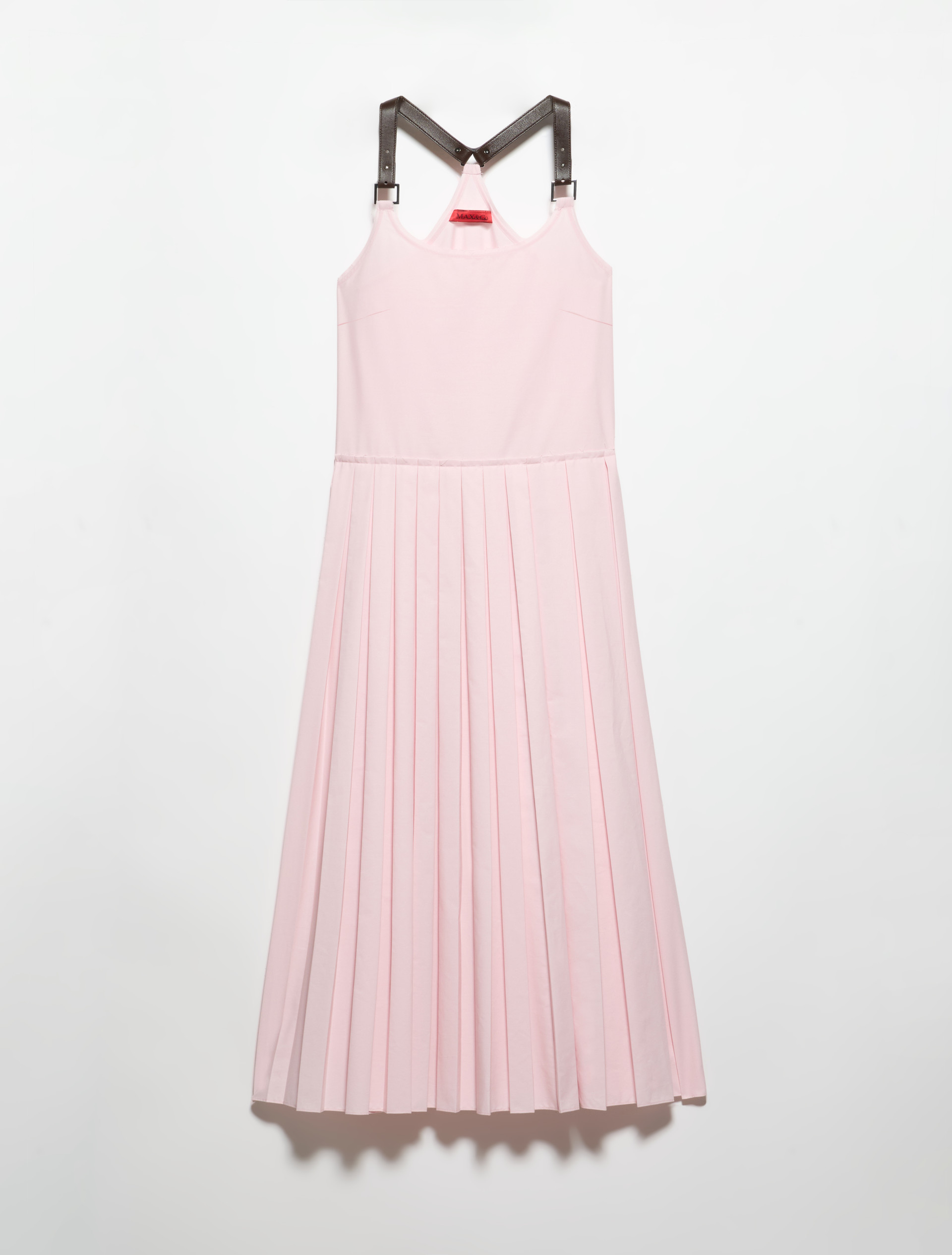 Vestido midi plisado de popelina - ROSA - MAX&Co. - 5