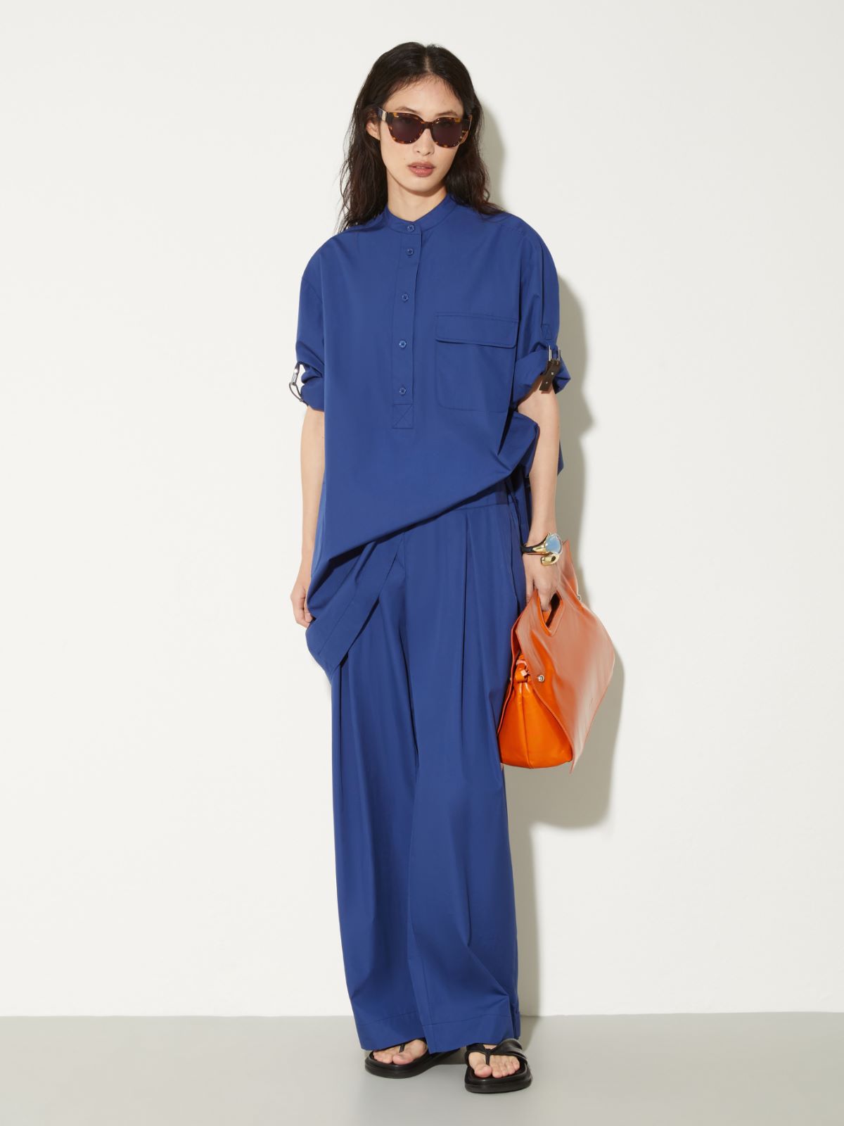 Poplin tunic dress - NAVY - MAX&Co. - 4