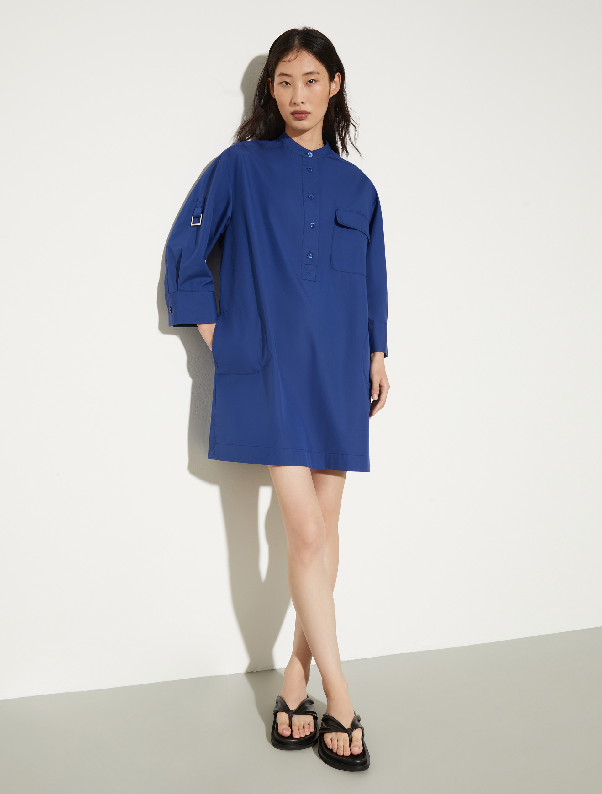 Poplin tunic dress - NAVY - MAX&Co. - 6