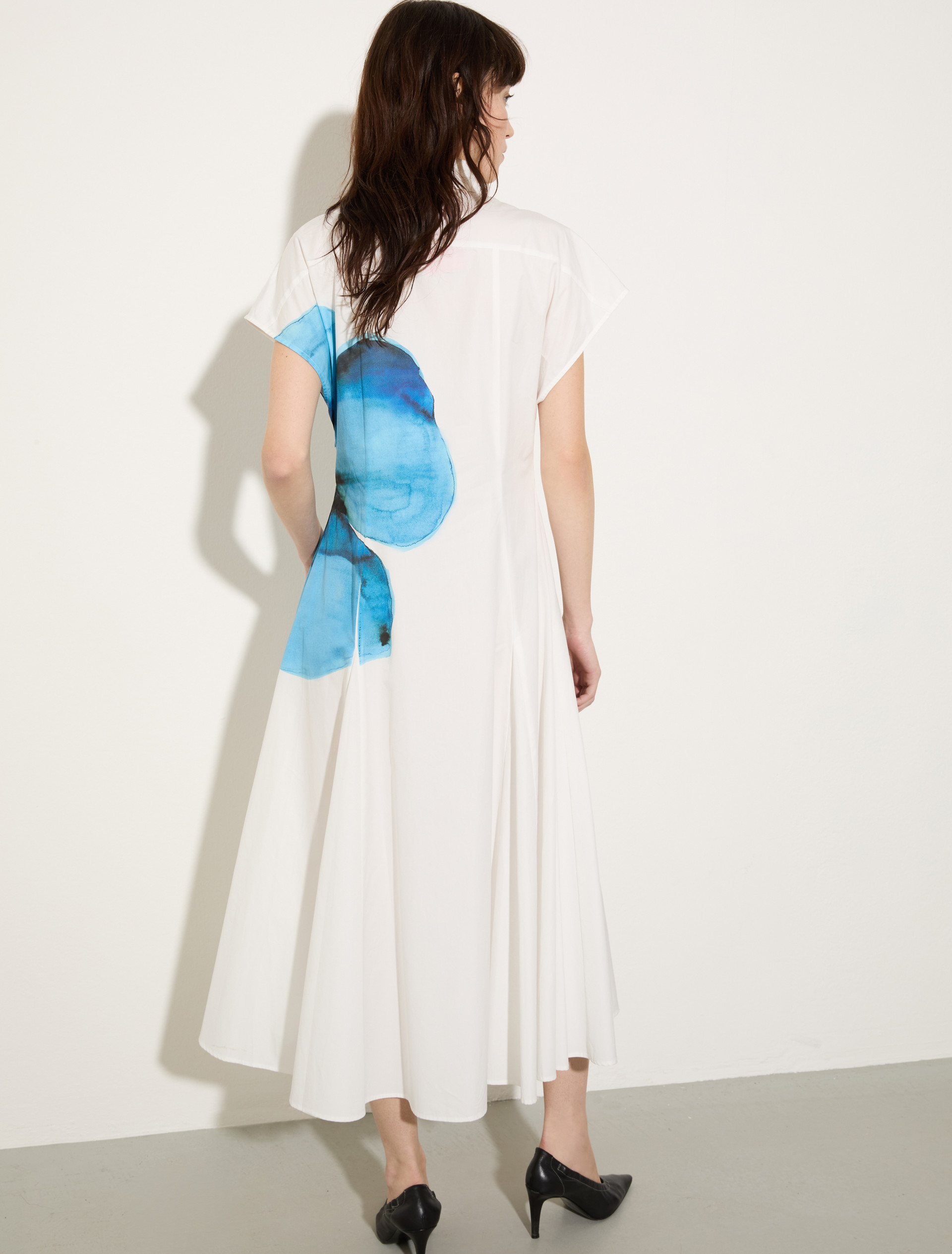 Poplin fit-and-flare dress - CREAM - MAX&Co. - 2