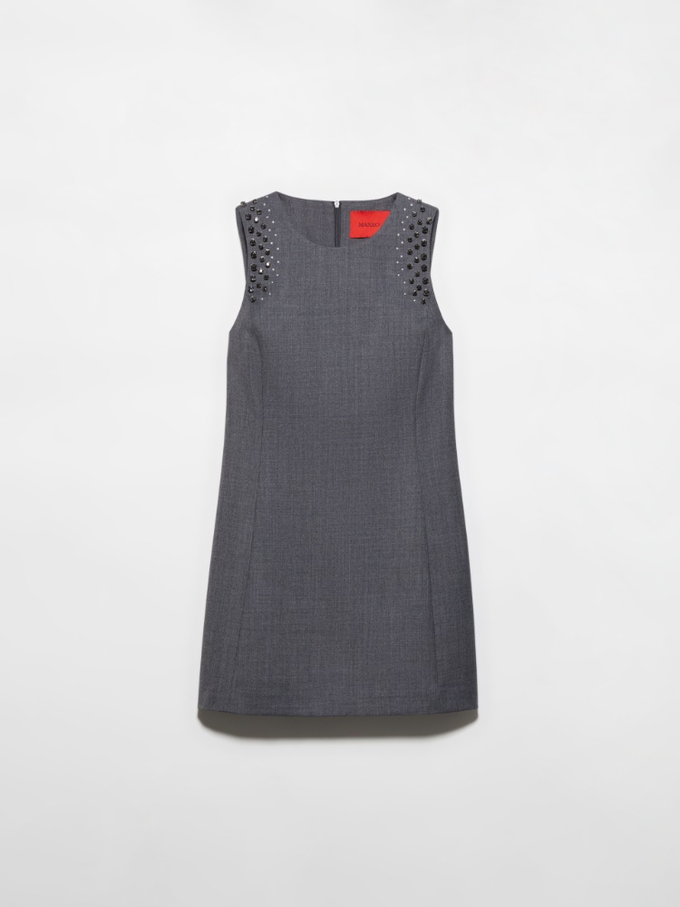 Robe fourreau en grisaille avec strass - GRIS - MAX&Co.