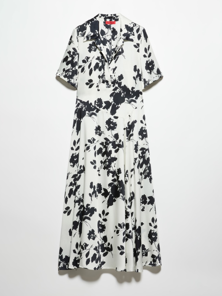 Floral twill midi dress - WHITE - MAX&Co.