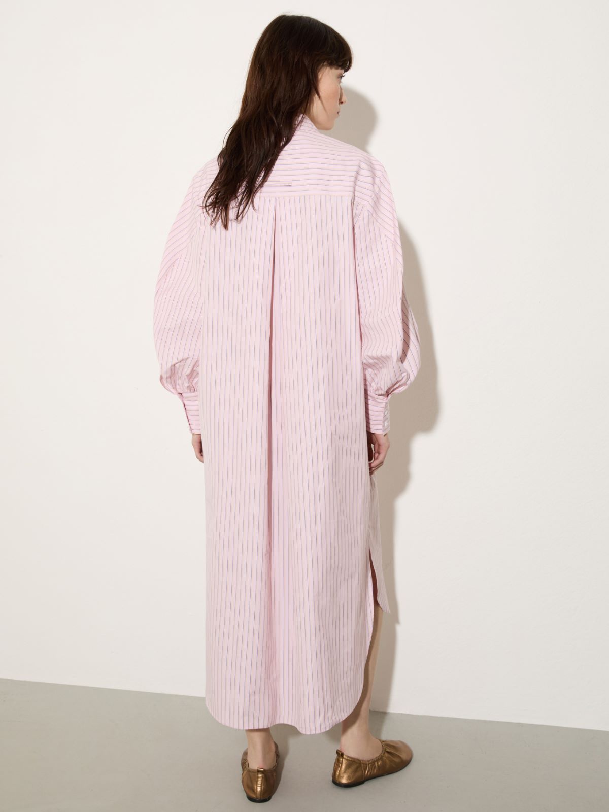 Cotton-poplin shirt dress, powder | MAX&Co. Cotton-poplin shirt dress - POWDER - MAX&Co. - 2