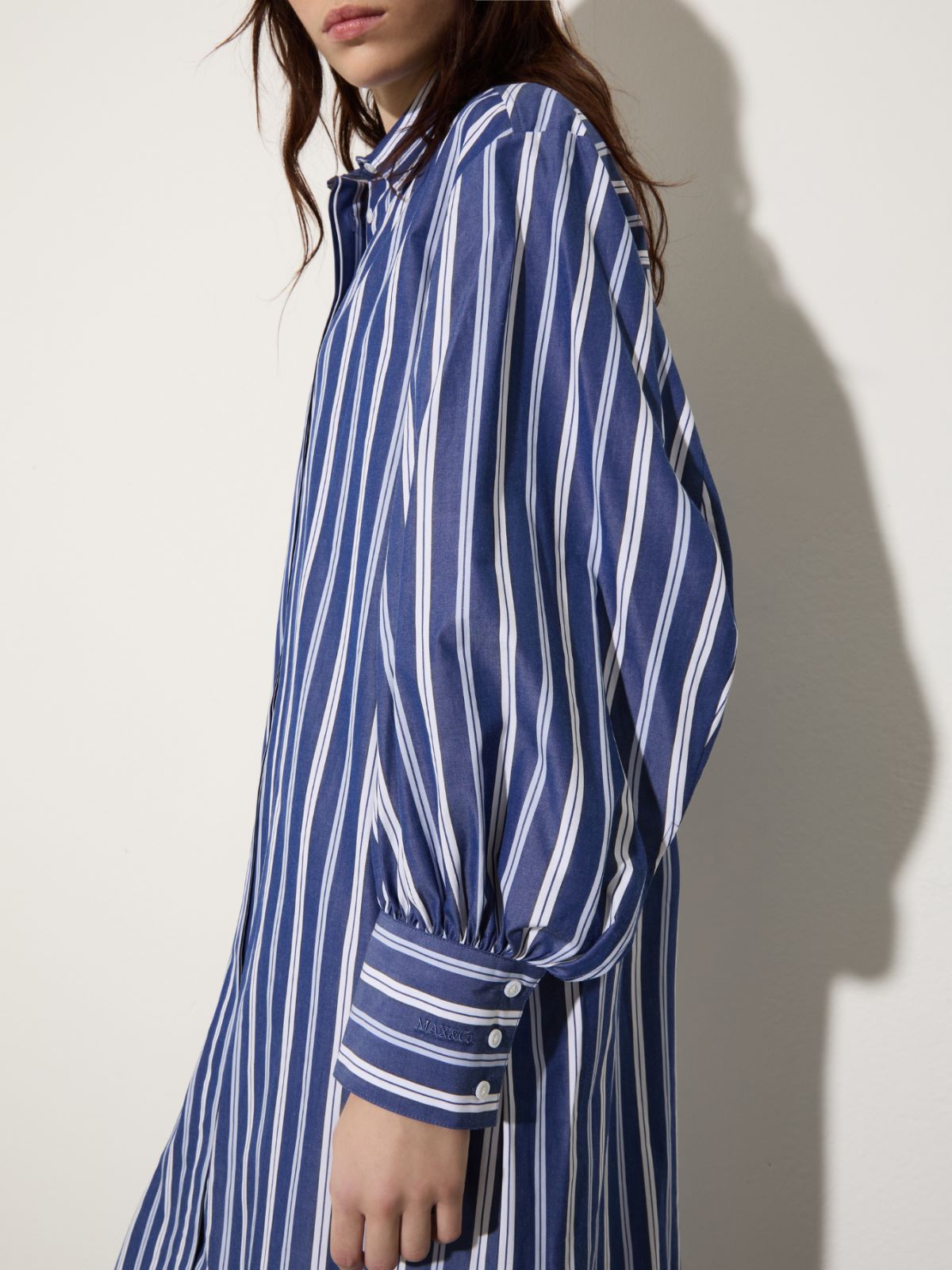 Cotton-poplin shirt dress - NAVY - MAX&Co. - 3