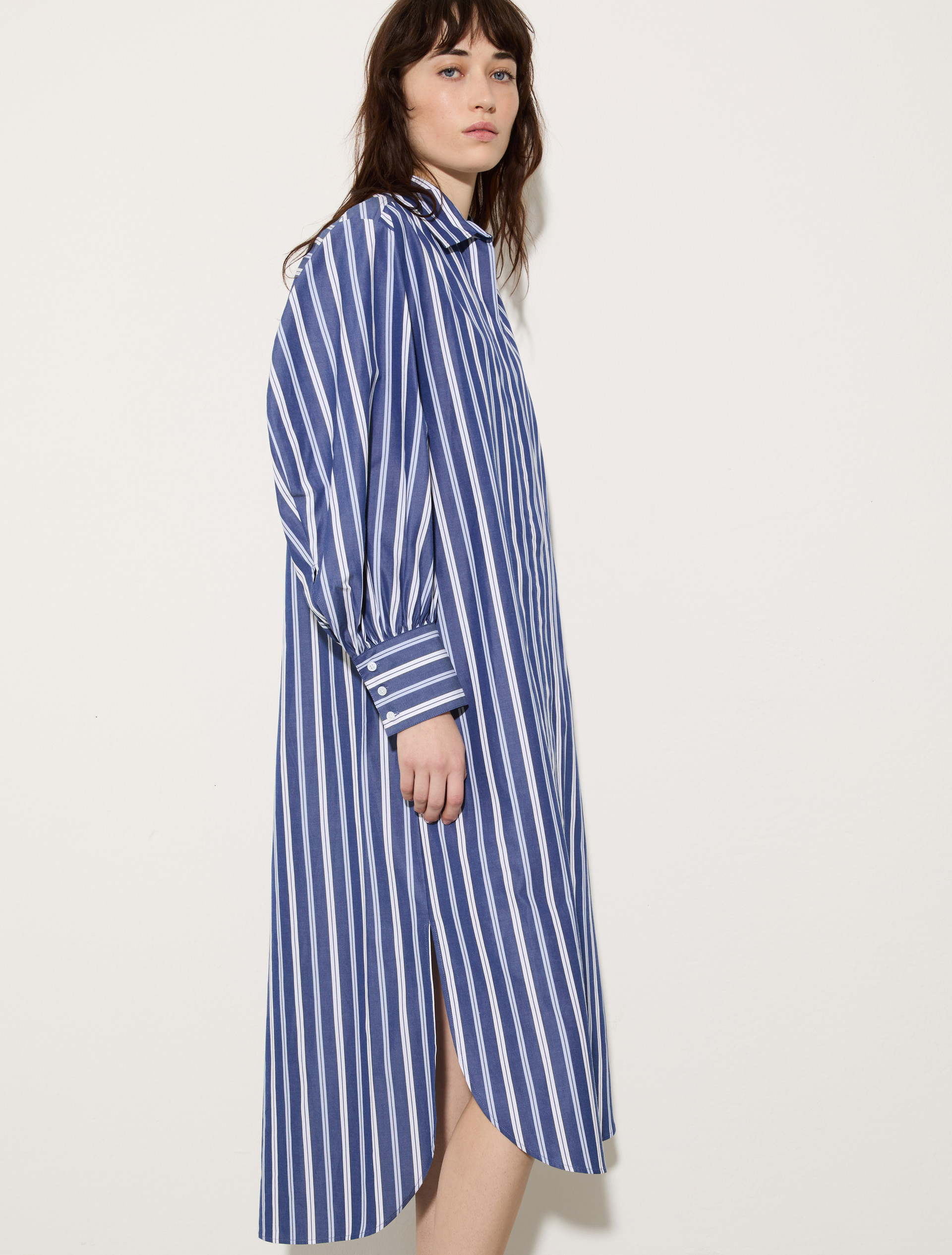 Cotton-poplin shirt dress - NAVY - MAX&Co. - 6