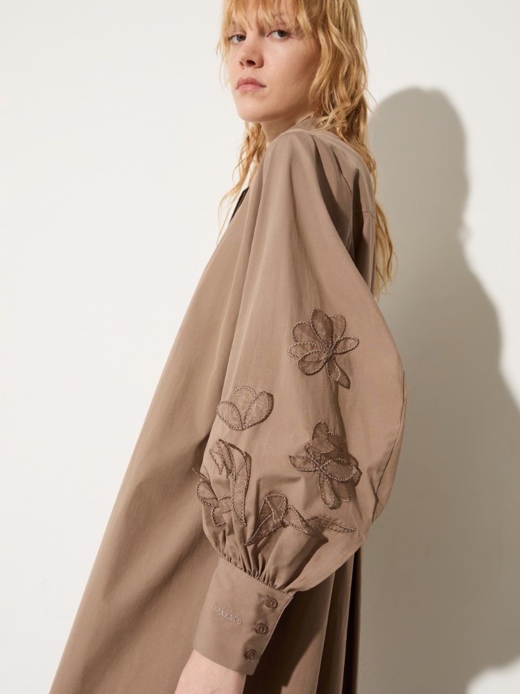 Embroidered poplin shirt dress - MAX&Co. - 3