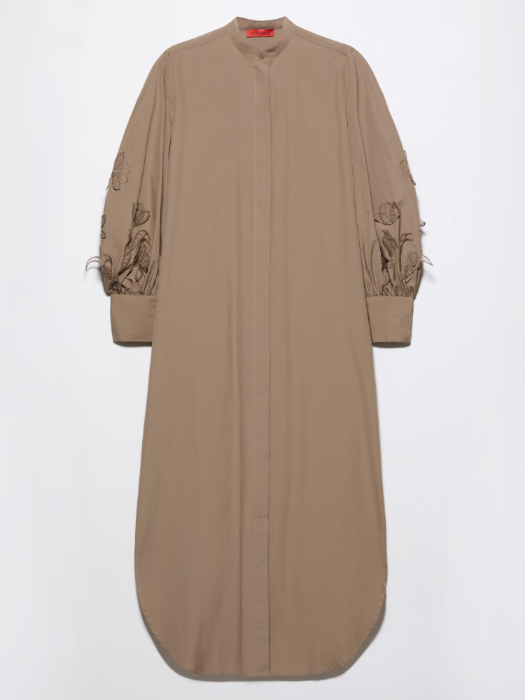 Embroidered poplin shirt dress - MAX&Co. - 5