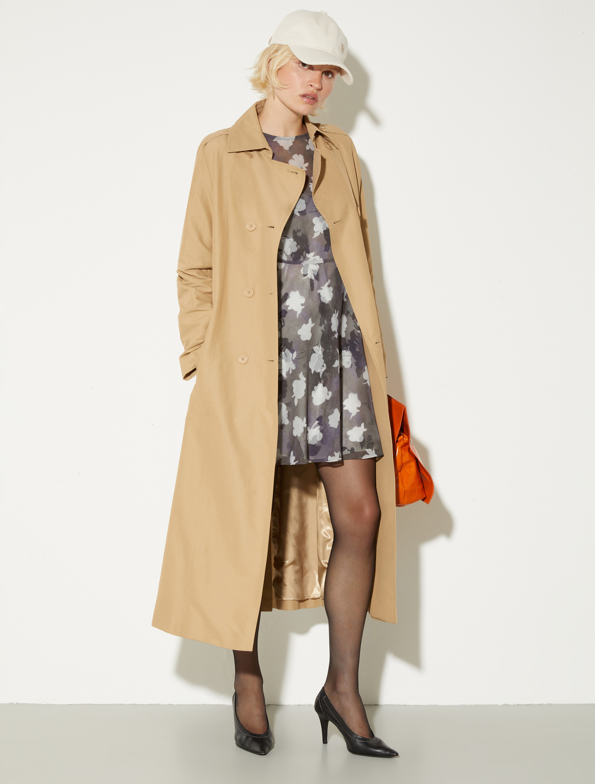 2-in-1 georgette and twill dress, navy | MAX&Co. 2-in-1 georgette and twill dress - NAVY - MAX&Co. - 4