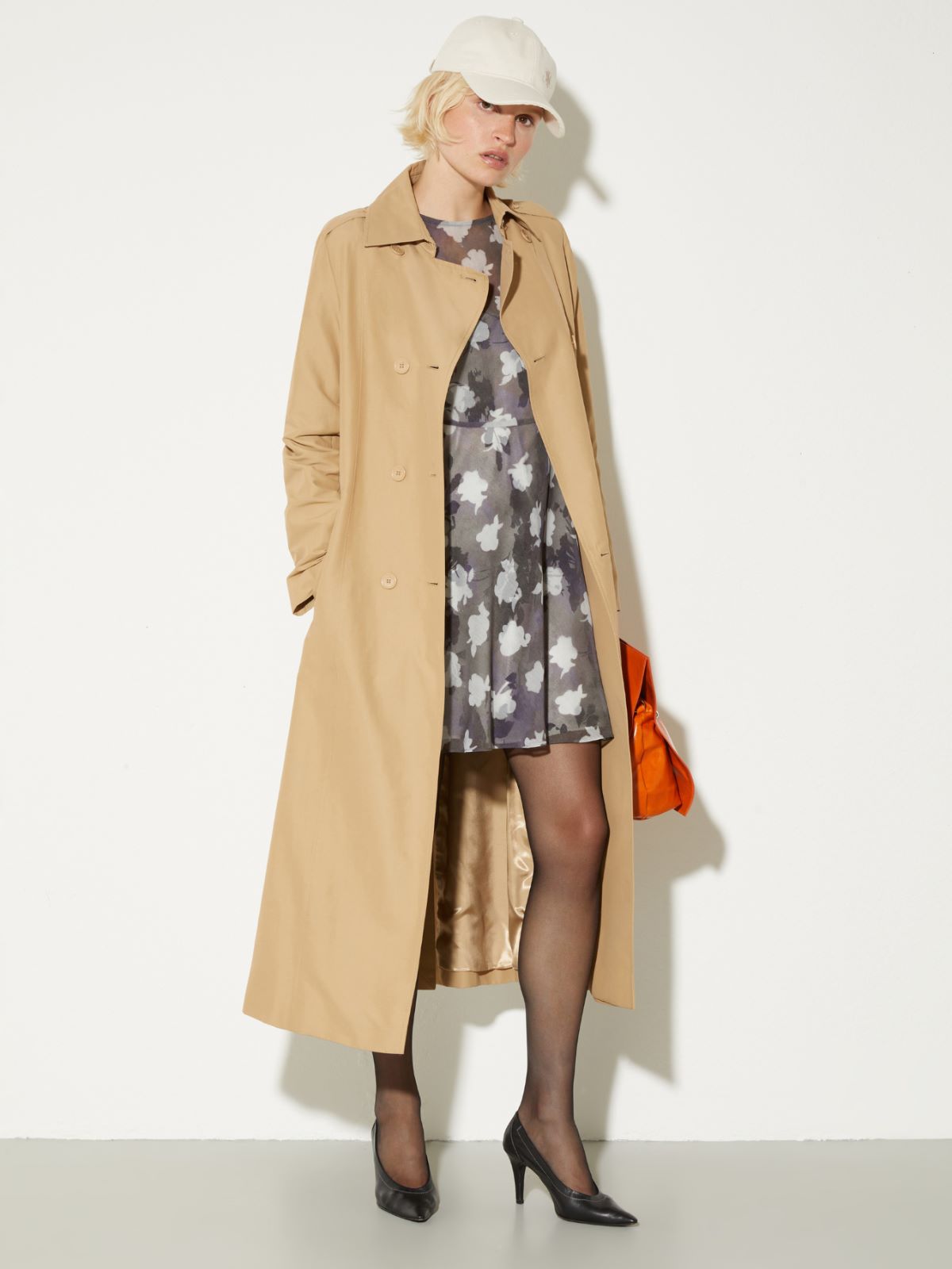 2-in-1 georgette and twill dress, navy | MAX&Co. 2-in-1 georgette and twill dress - NAVY - MAX&Co. - 4