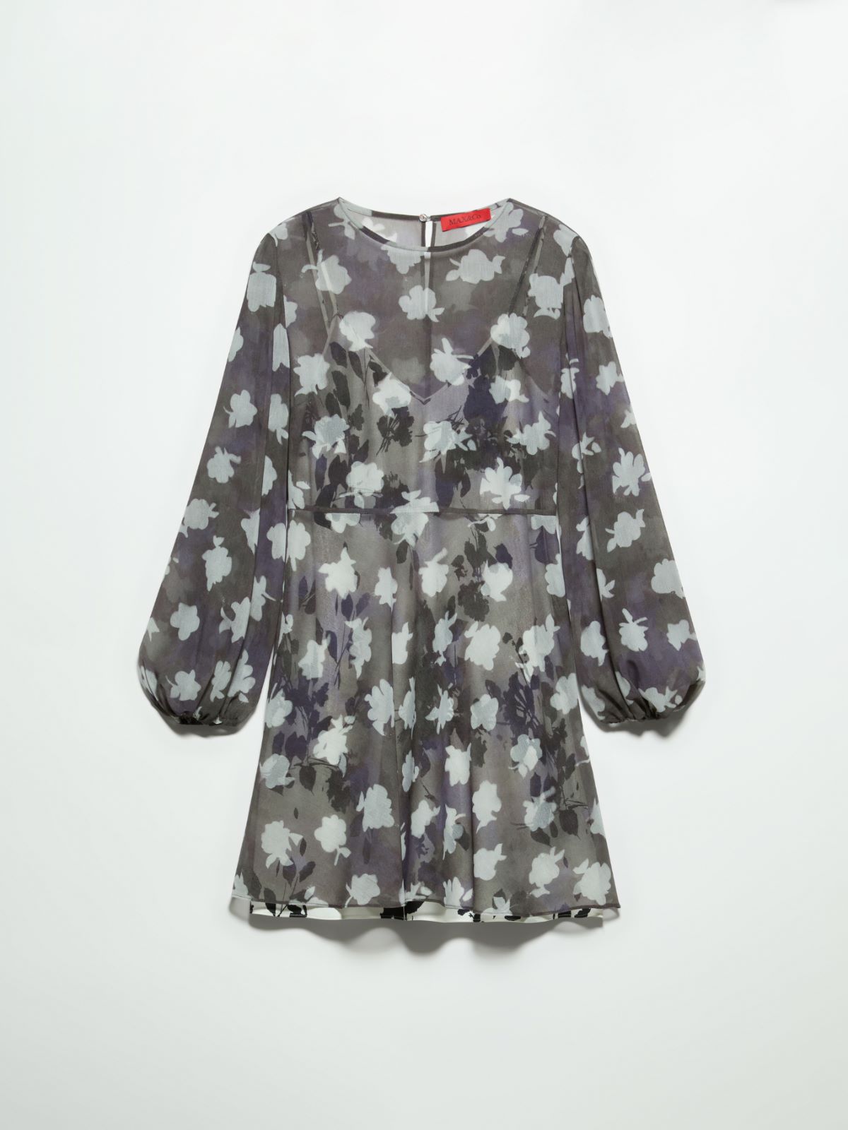 2-in-1 georgette and twill dress, navy | MAX&Co. 2-in-1 georgette and twill dress - NAVY - MAX&Co. - 5