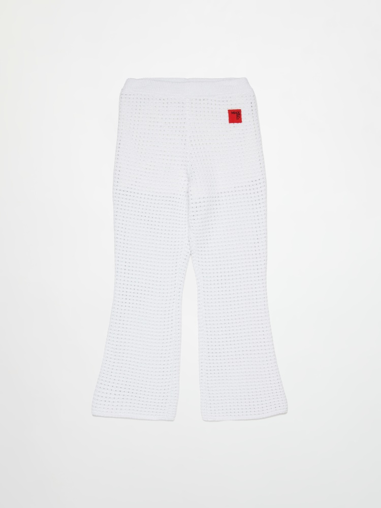 Strickhose mit Logo KID Strickhose mit Logo KID - WEISS - MAX&Co.