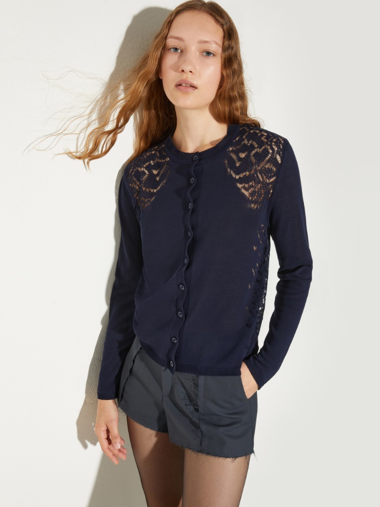 Pointelle-knit cotton cardigan - MAX&Co.