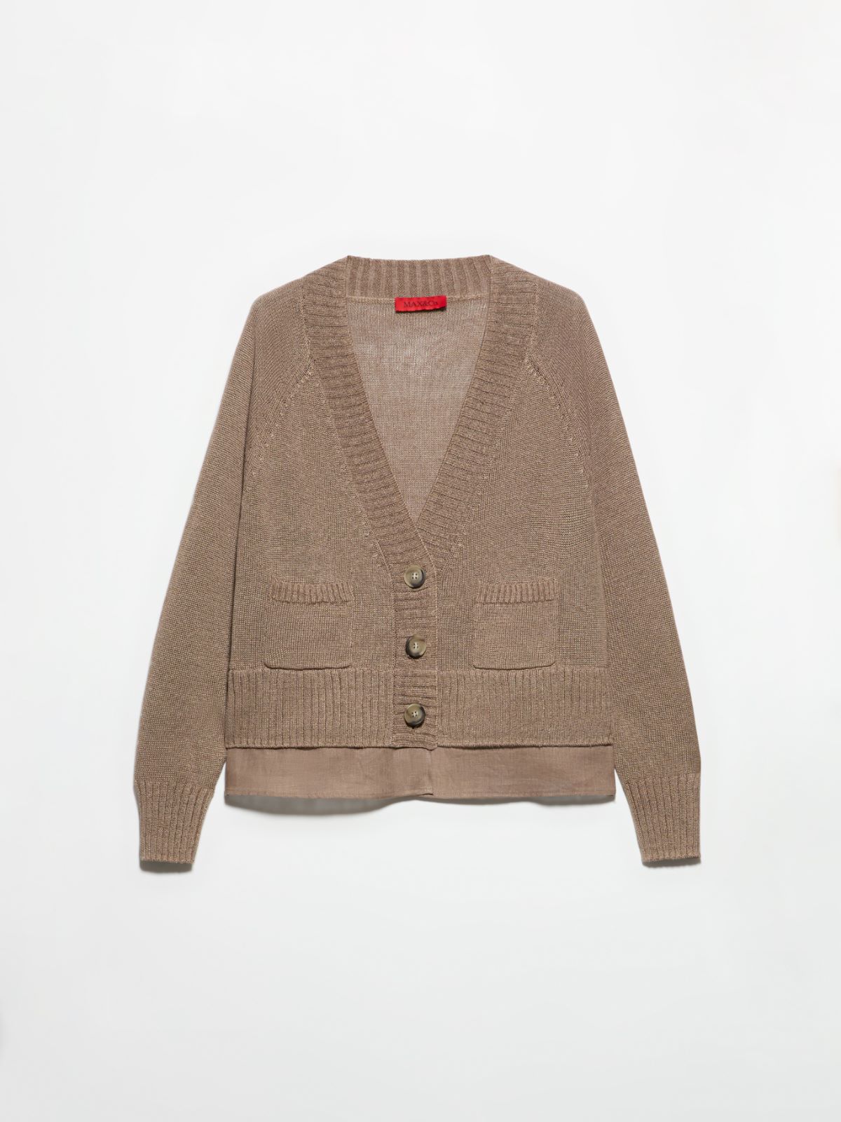 Cardigan en maille de lin mélangé - NOISETTE - MAX&Co. - 5