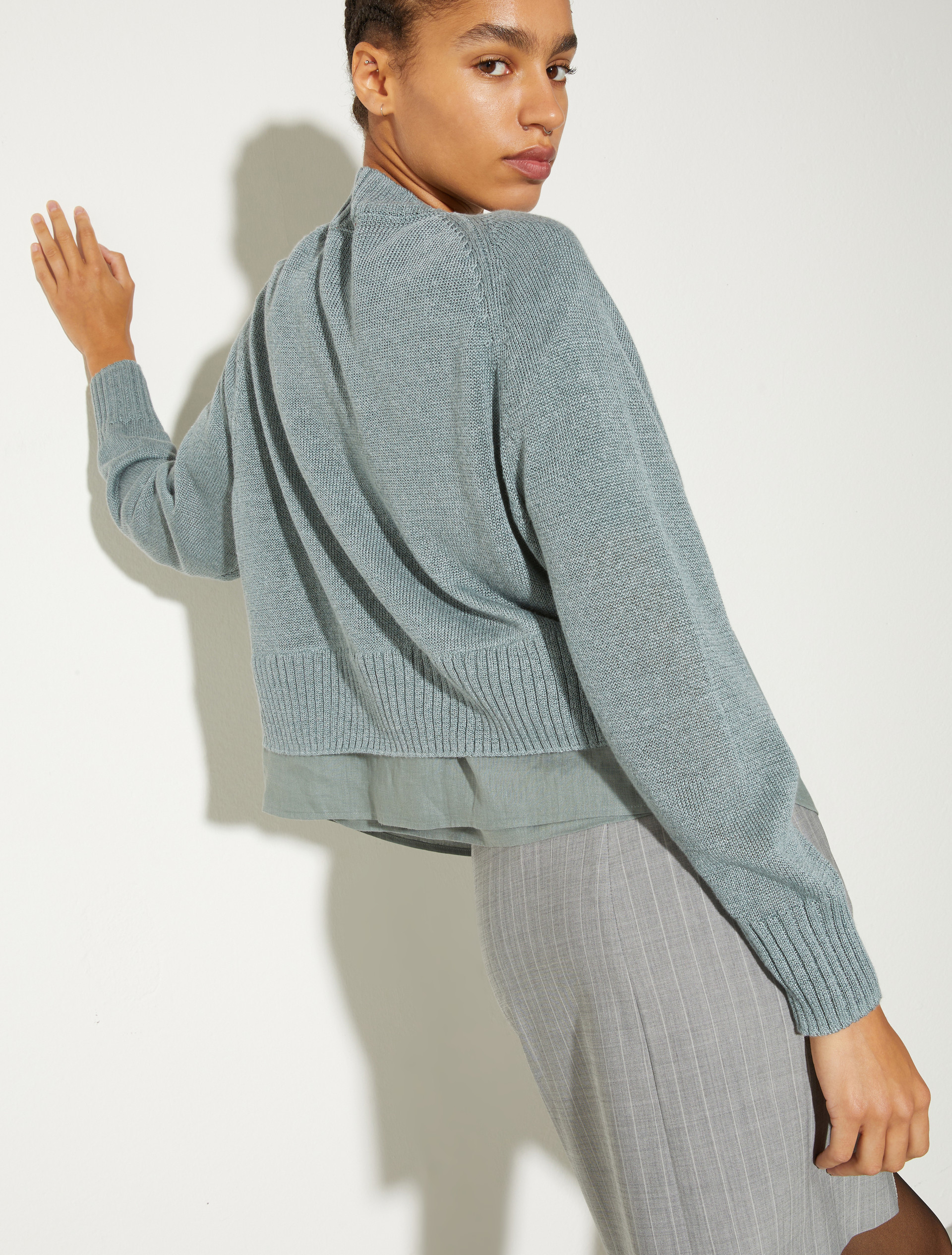 [デット]  リネン コンビ カーディガン - QUARTZ - MAX&Co. - 3