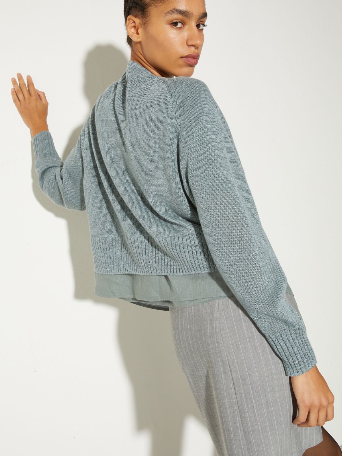 [デット]  リネン コンビ カーディガン - QUARTZ - MAX&Co. - 3