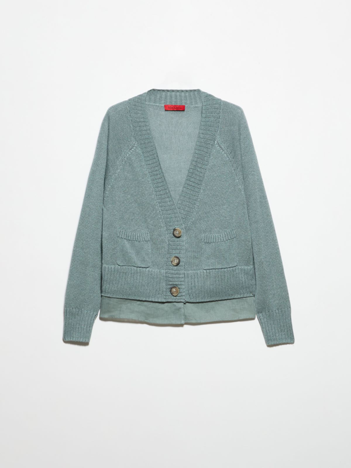 [デット]  リネン コンビ カーディガン - QUARTZ - MAX&Co.