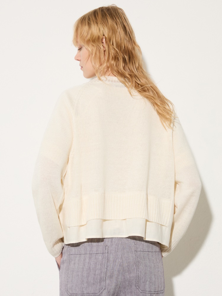 Linen-blend knitted cardigan - MAX&Co. - 2
