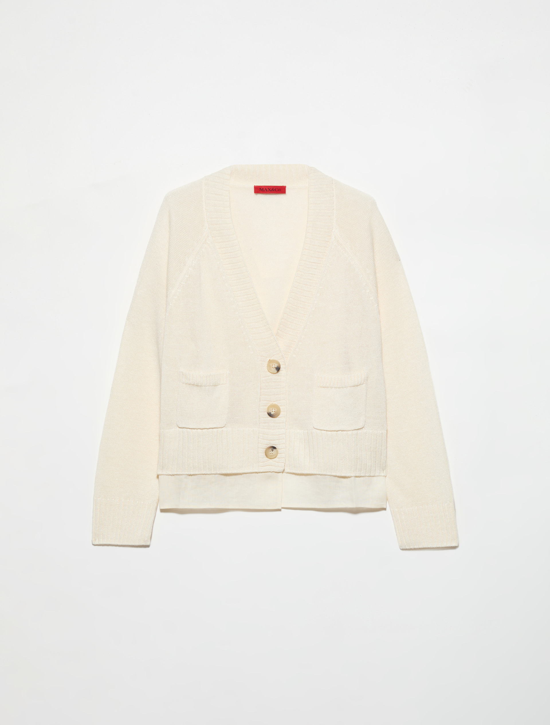 Cardigan en maille de lin mélangé - LAIT - MAX&Co. - 5