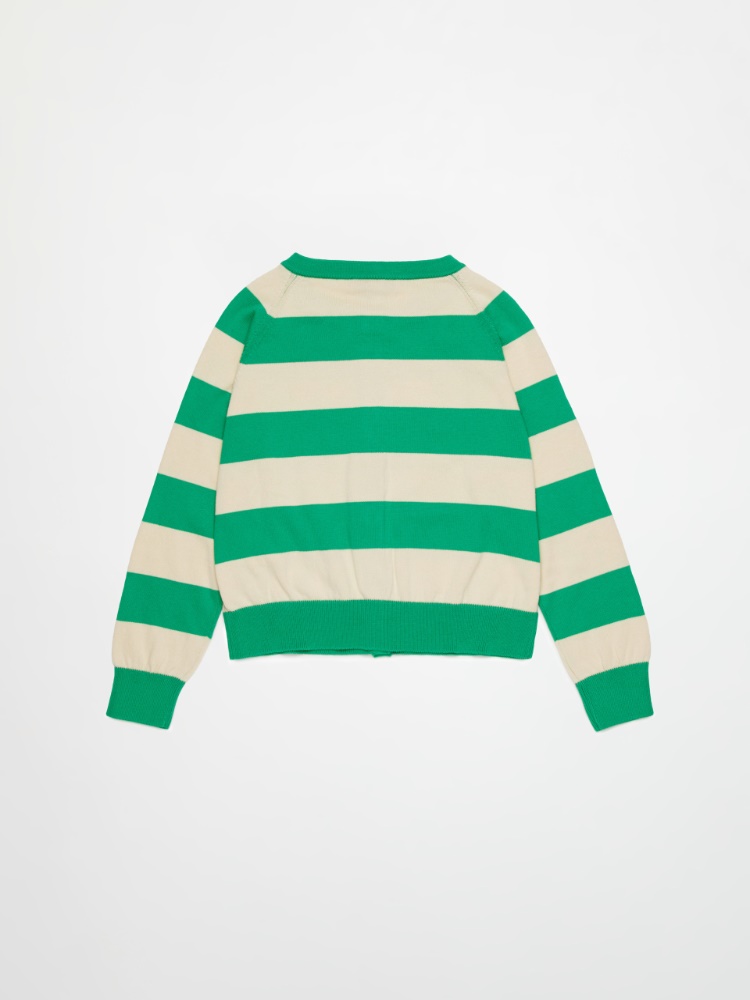 Cardigan à rayures avec logo KID - MAX&Co. - 2