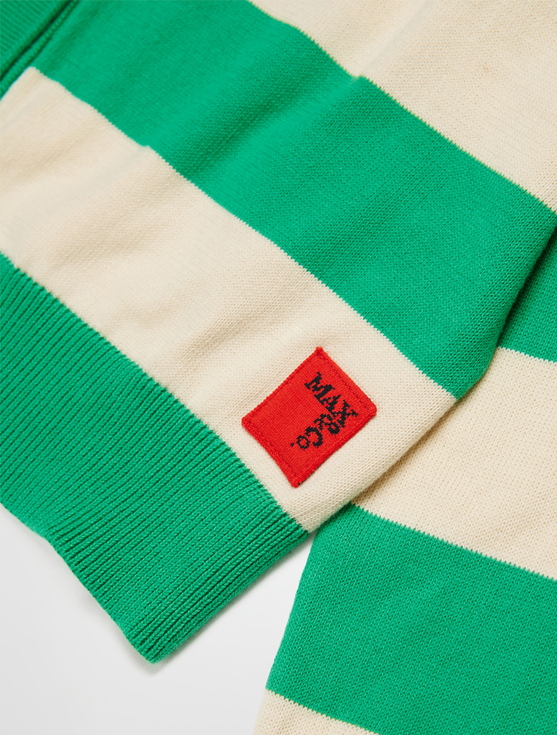 Cardigan à rayures avec logo KID - VERT - MAX&Co. - 5