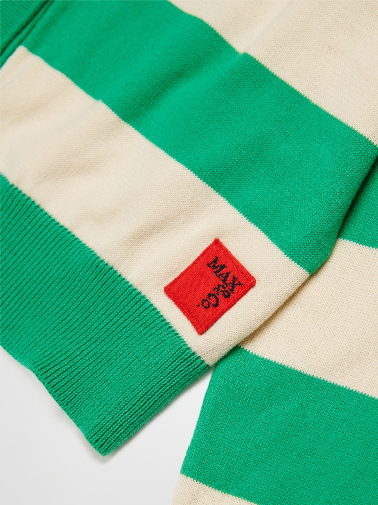 Cardigan à rayures avec logo KID - MAX&Co. - 4