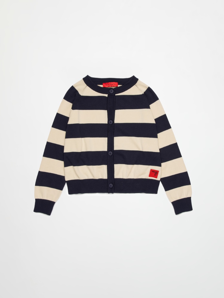 Cardigan à rayures avec logo KID - MAX&Co.