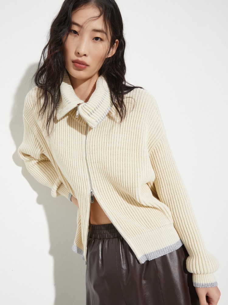 Fisherman’s rib knitted jacket - MAX&Co. - 4