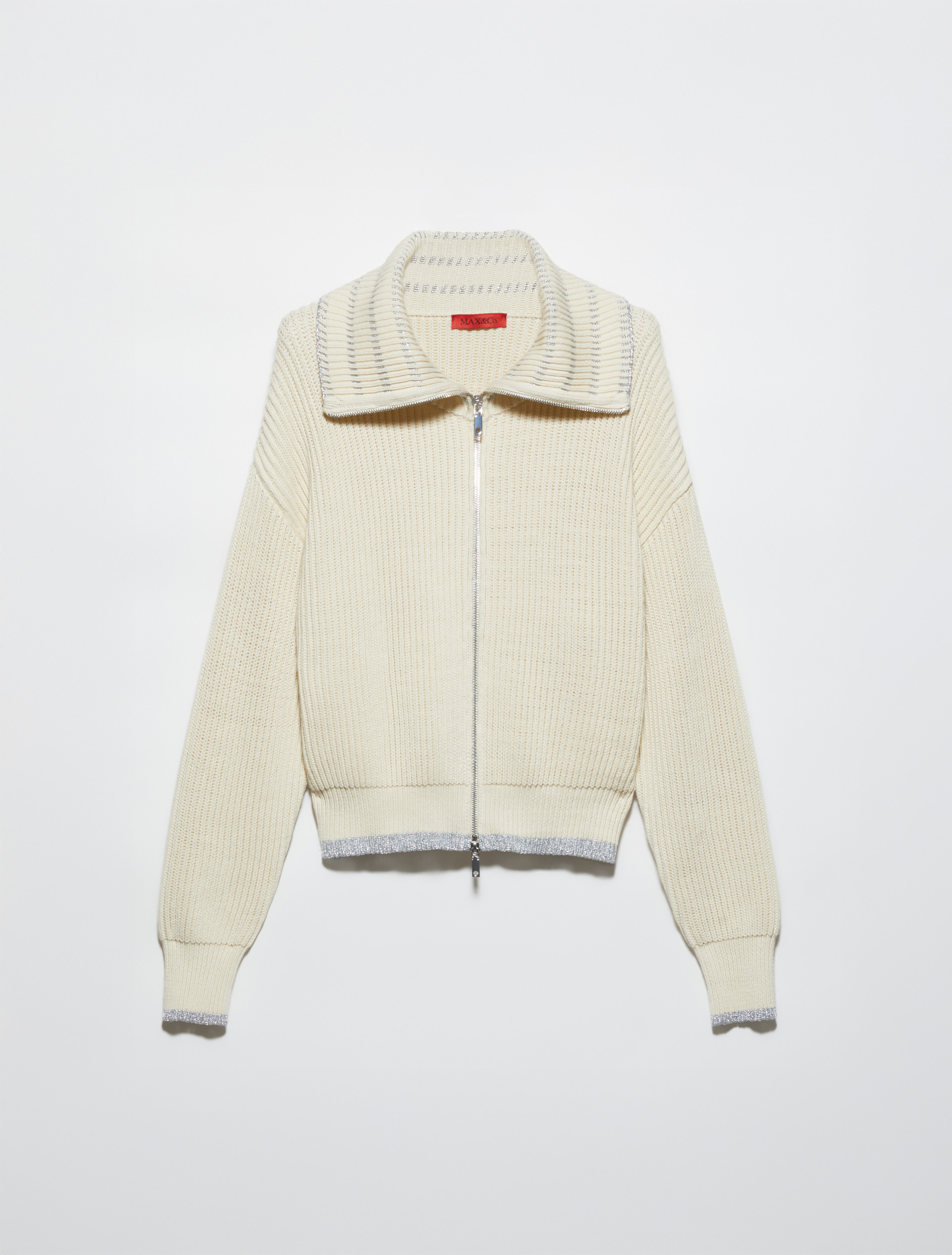 Fisherman’s rib knitted jacket, milk | MAX&Co. Fisherman’s rib knitted jacket - MILK - MAX&Co. - 5