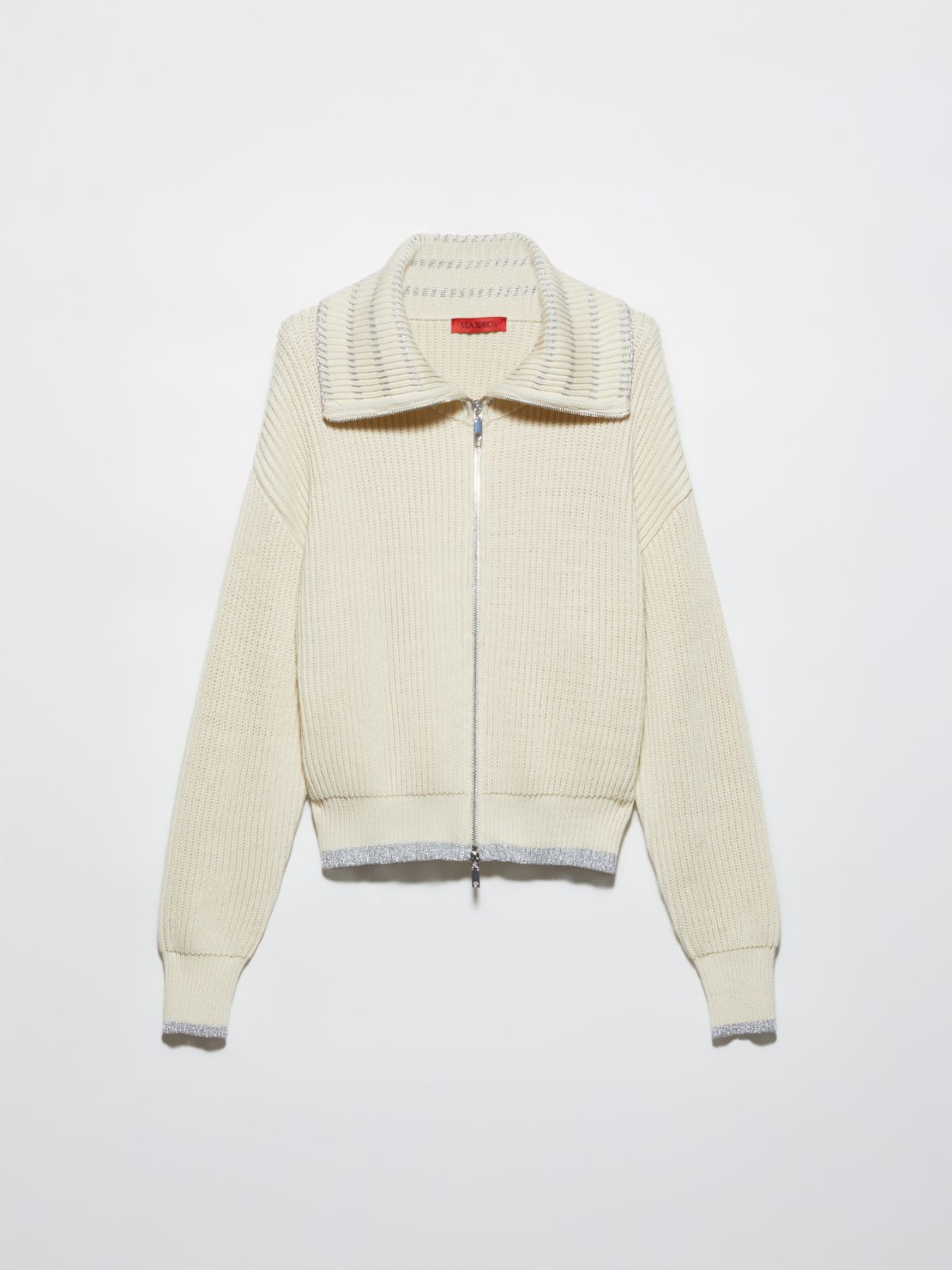 Fisherman’s rib knitted jacket, milk | MAX&Co. Fisherman’s rib knitted jacket - MILK - MAX&Co. - 5