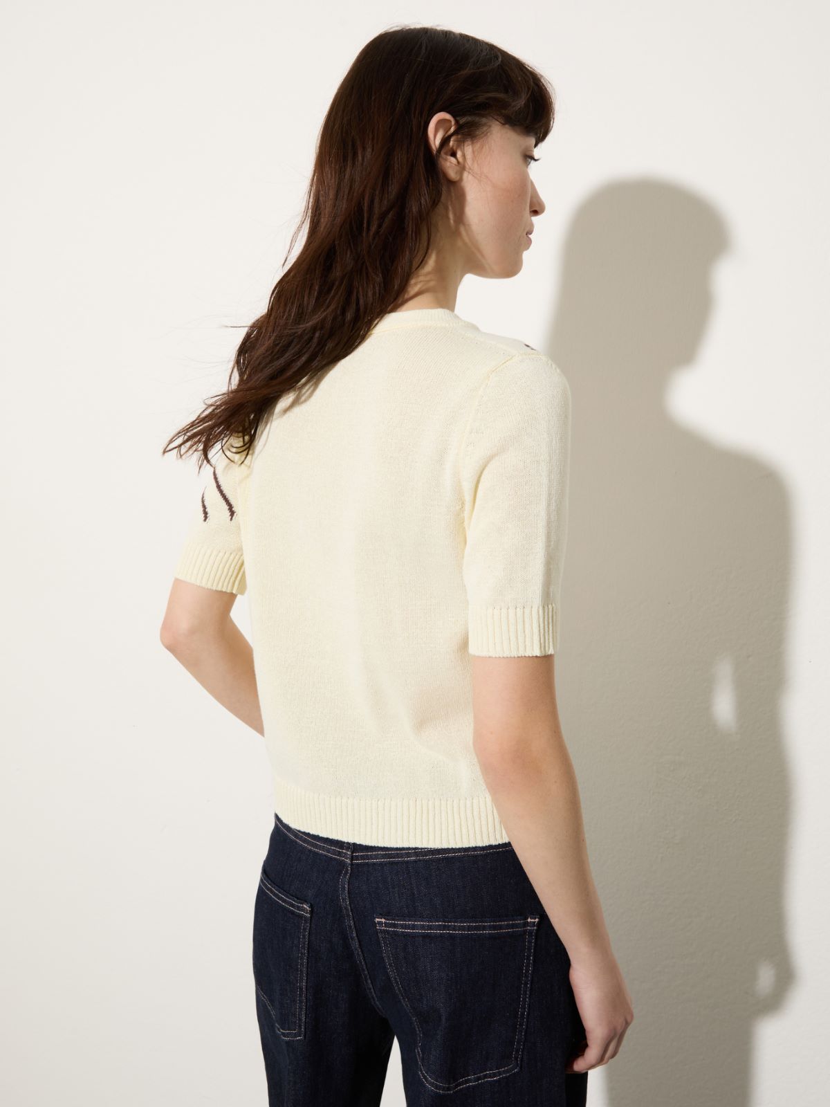 Floral embroidery cardigan - WOOL WHITE - MAX&Co. - 2