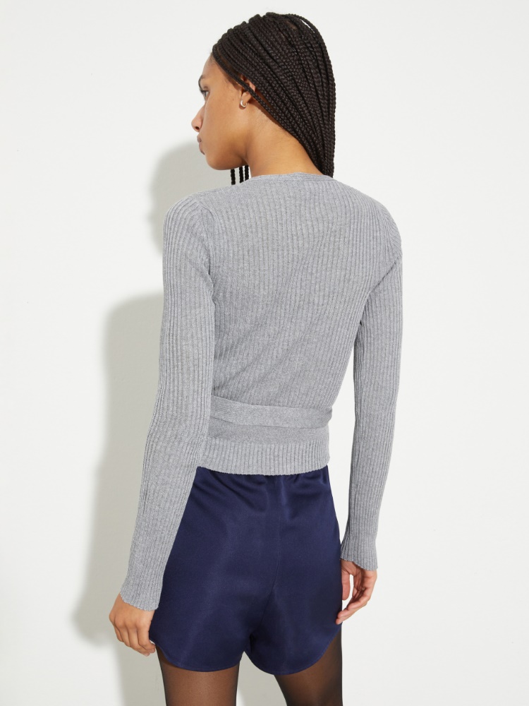 Rib-knit wrap cardigan - MAX&Co. - 2