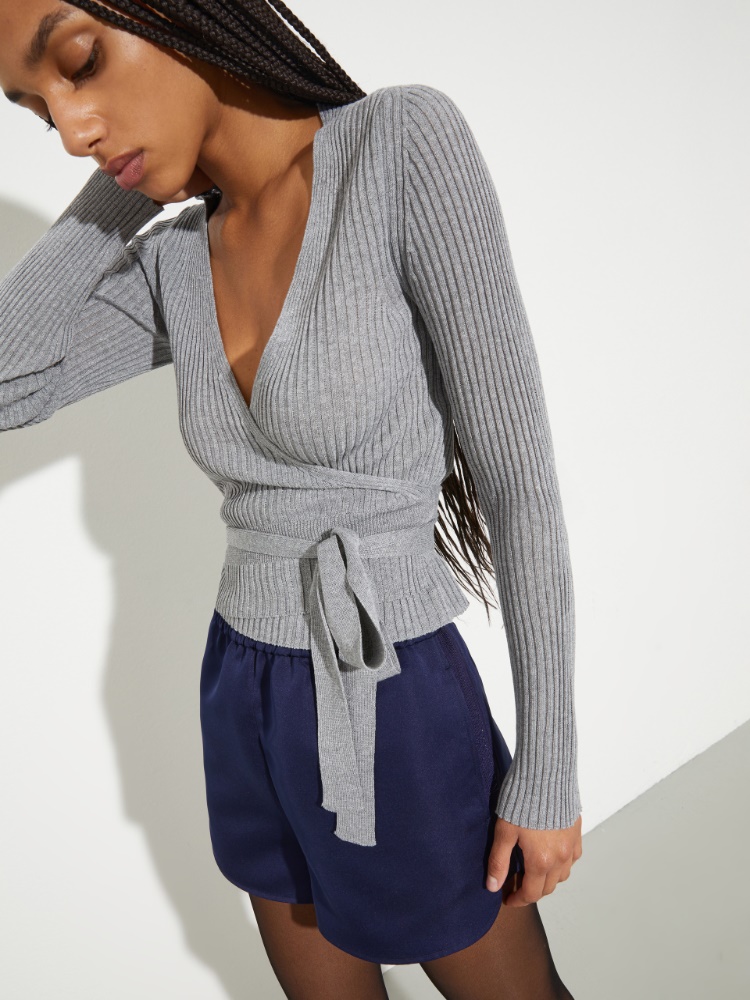 Rib-knit wrap cardigan - MAX&Co. - 3