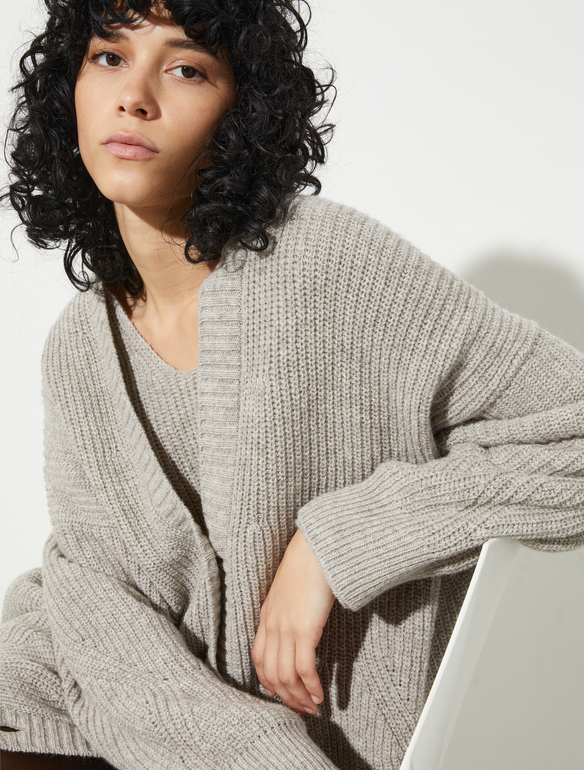 Cardigan in blend di lana Undyed, sabbia | MAX&Co. Cardigan in blend di lana Undyed - SABBIA - MAX&Co. - 3