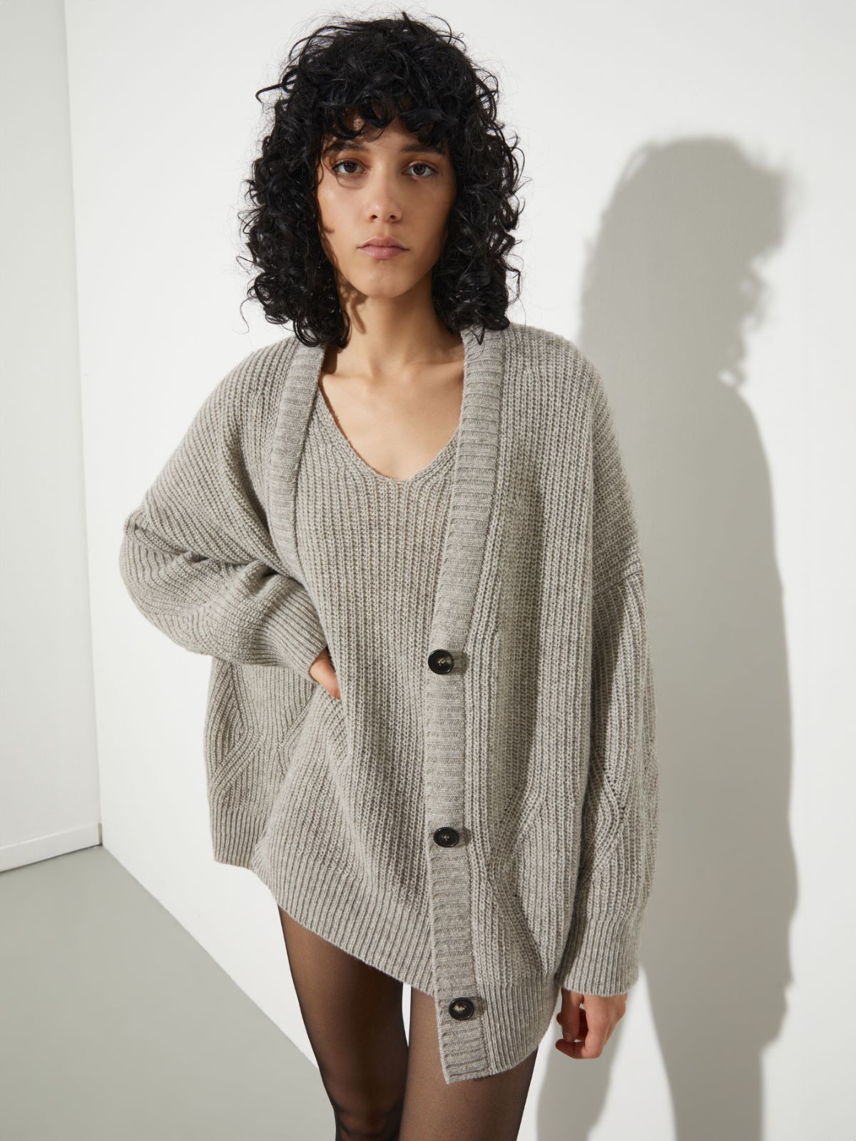 Cardigan in blend di lana Undyed, sabbia | MAX&Co. Cardigan in blend di lana Undyed - SABBIA - MAX&Co.
