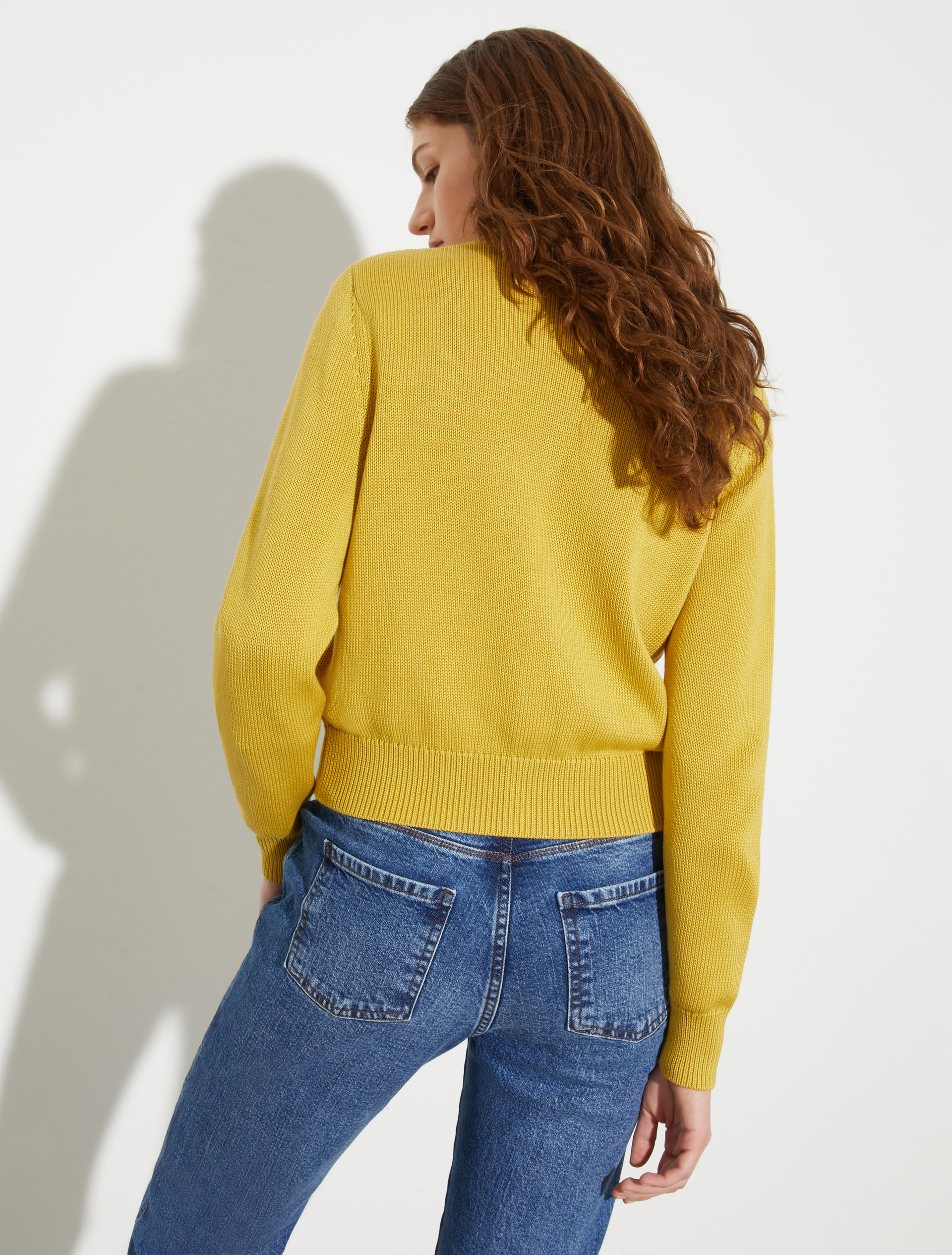 Floral-embroidered cardigan - MUSTARD - MAX&Co. - 2