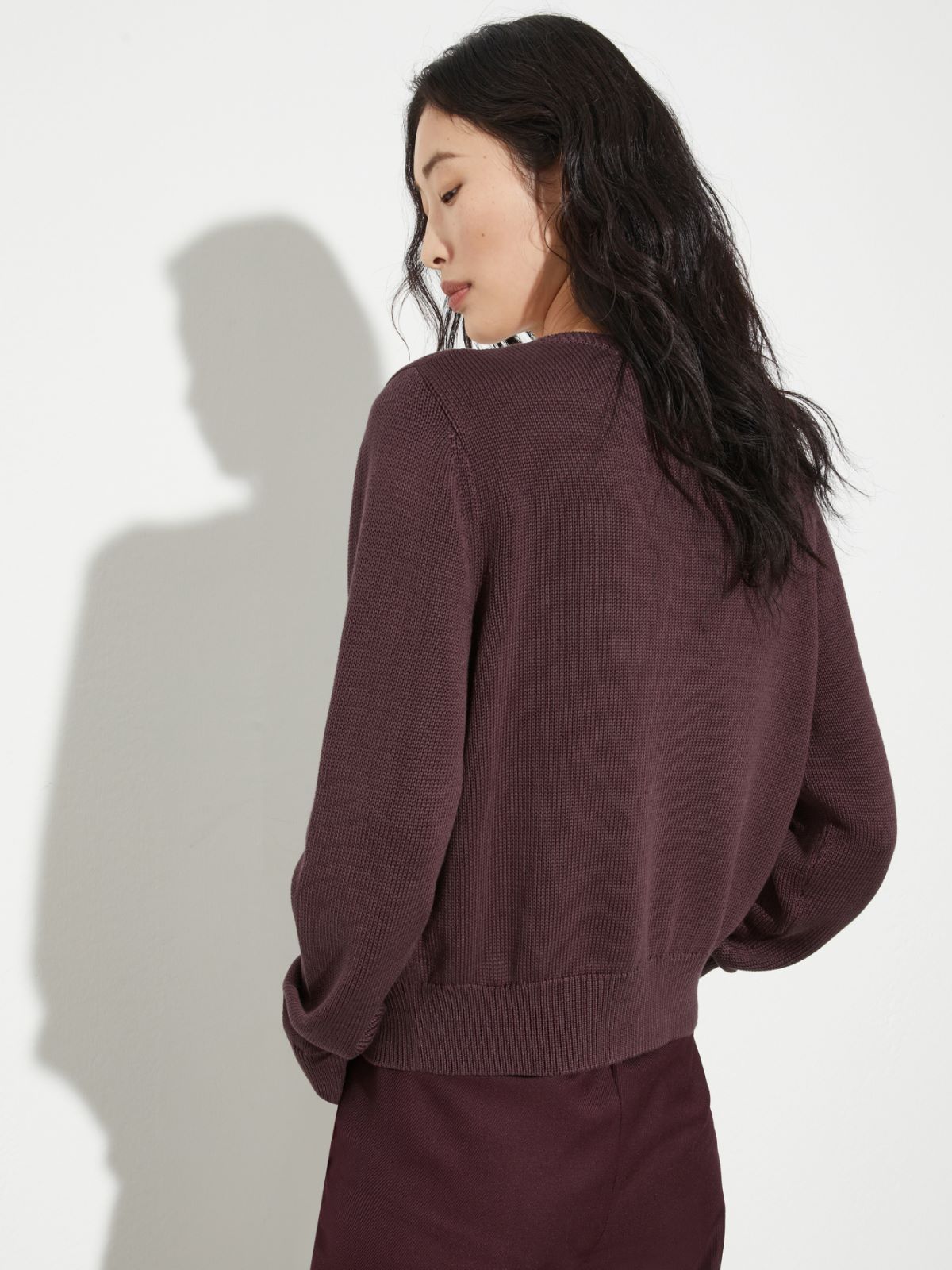 Cardigan con ricami floreali, bordeaux | MAX&Co. Cardigan con ricami floreali - BORDEAUX - MAX&Co. - 2