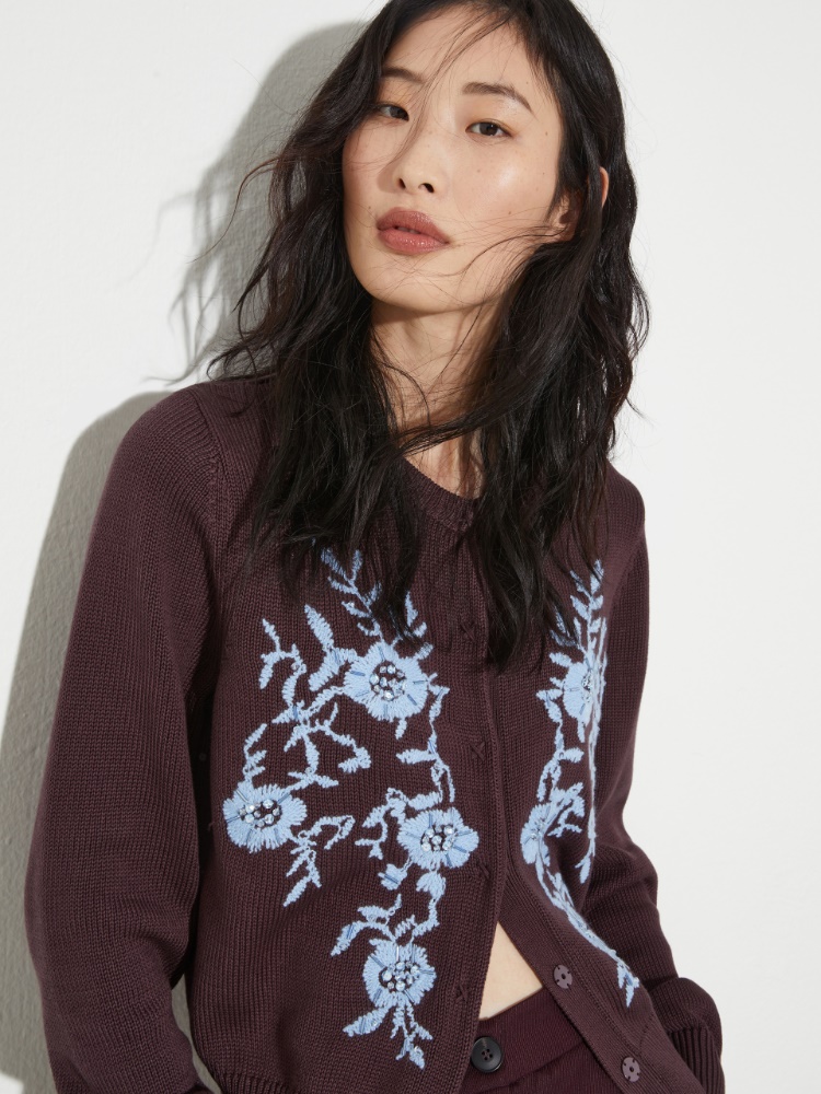 Floral-embroidered cardigan - MAX&Co. - 3