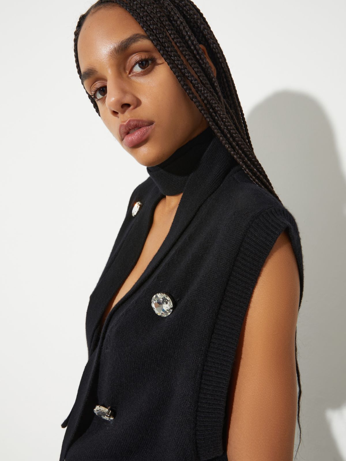 Gilet in maglia con strass, nero | MAX&Co. Gilet in maglia con strass - NERO - MAX&Co. - 3