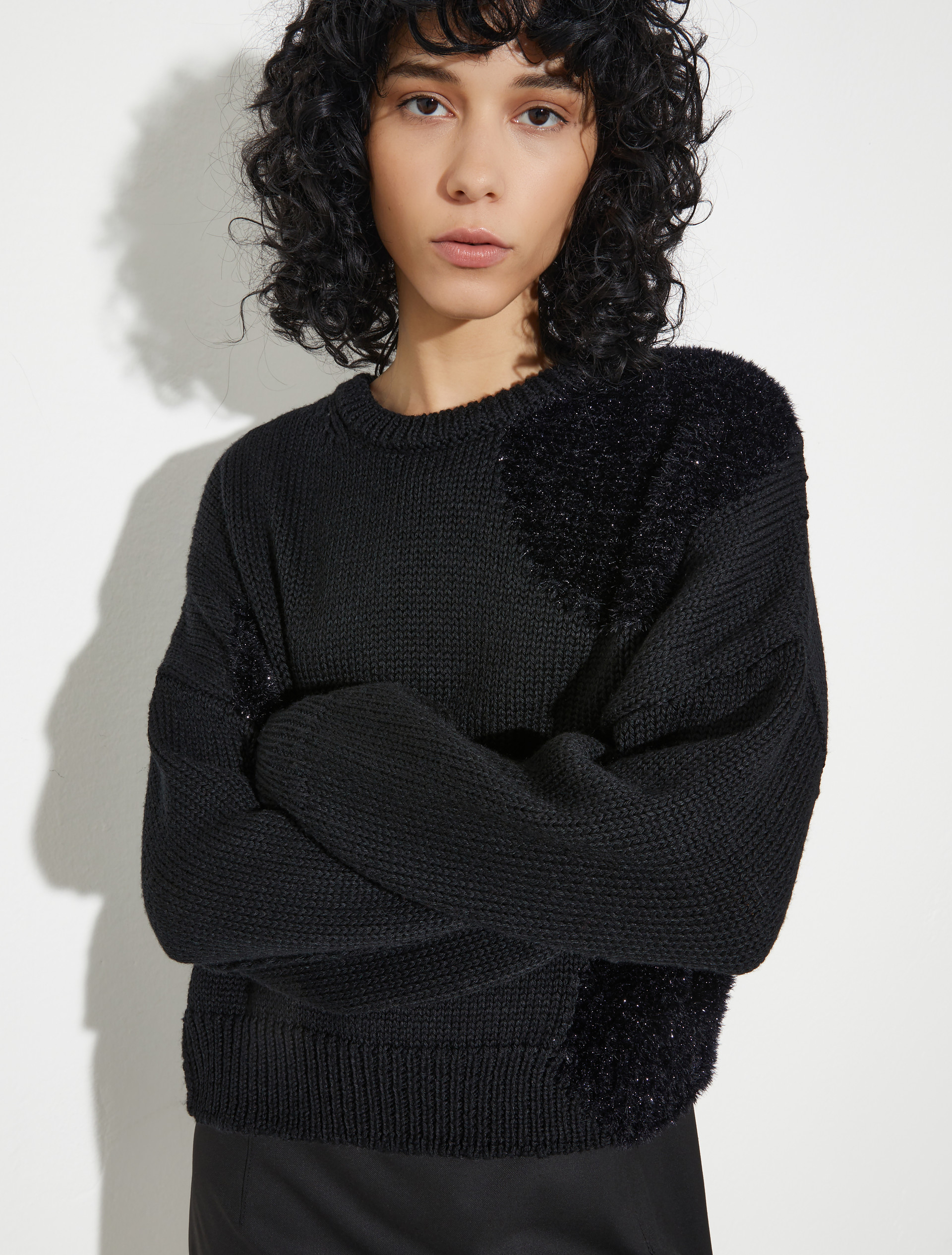 Polka dot wool-blend jumper, black | MAX&Co. Polka dot wool-blend jumper - BLACK - MAX&Co. - 6