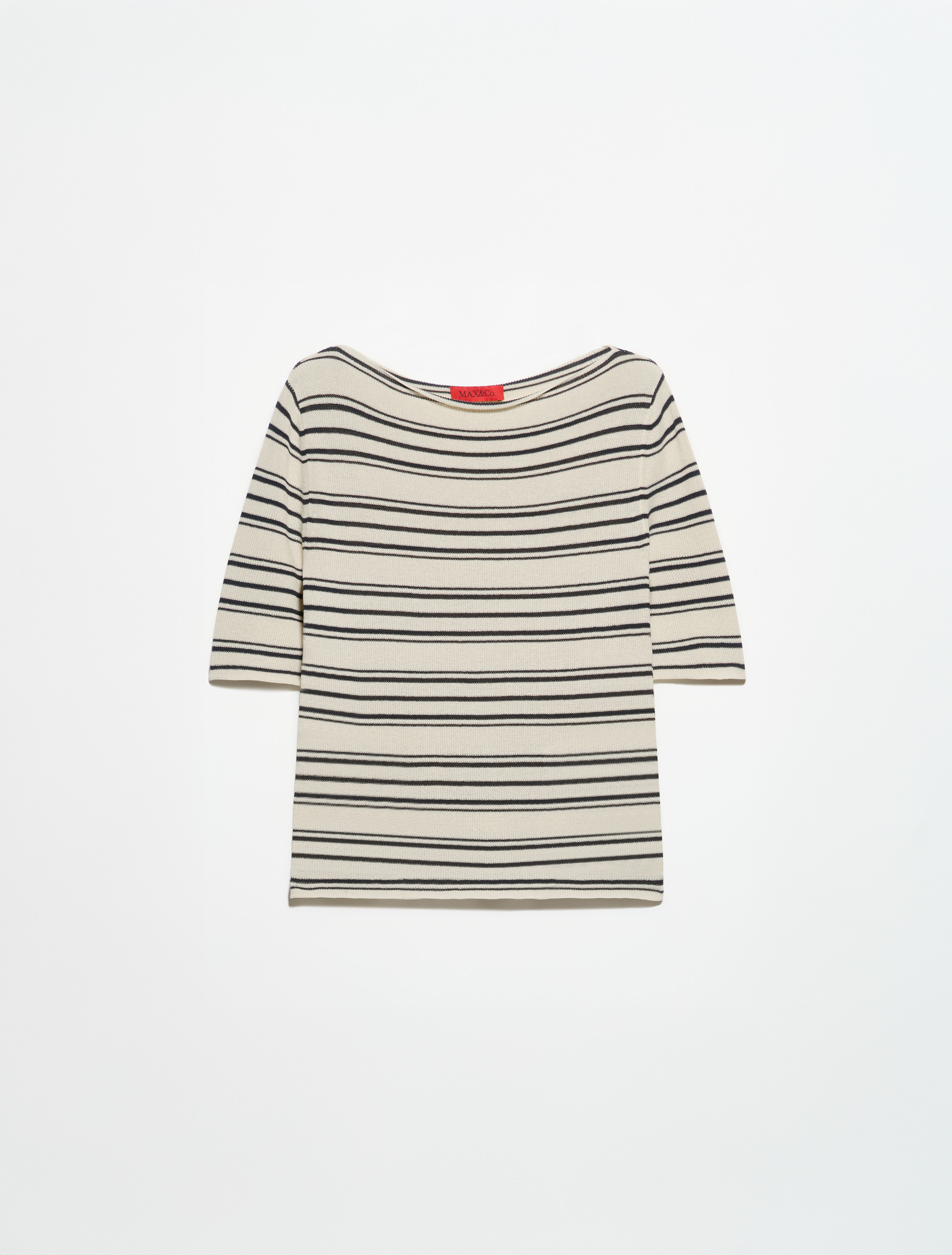 Crepe knitted T-shirt - WOOL WHITE - MAX&Co. - 5