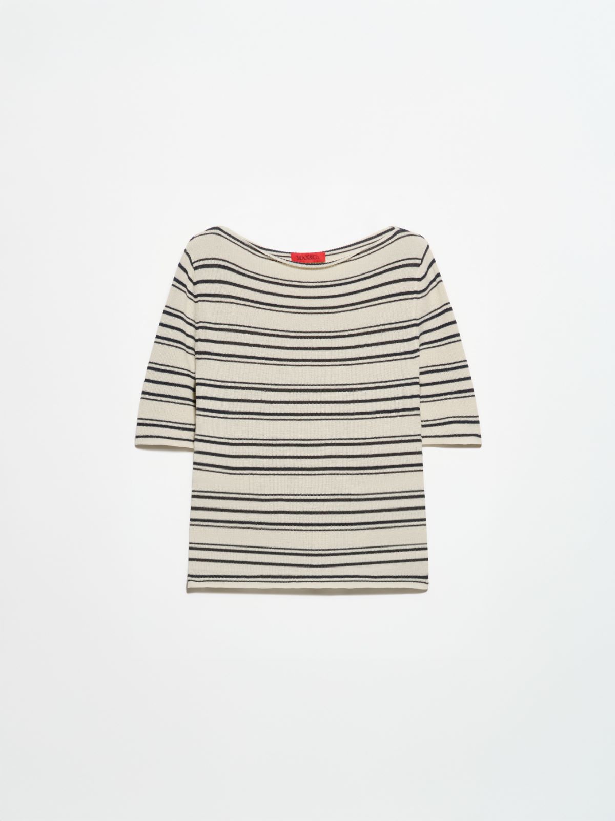 Crepe knitted T-shirt - WOOL WHITE - MAX&Co. - 5